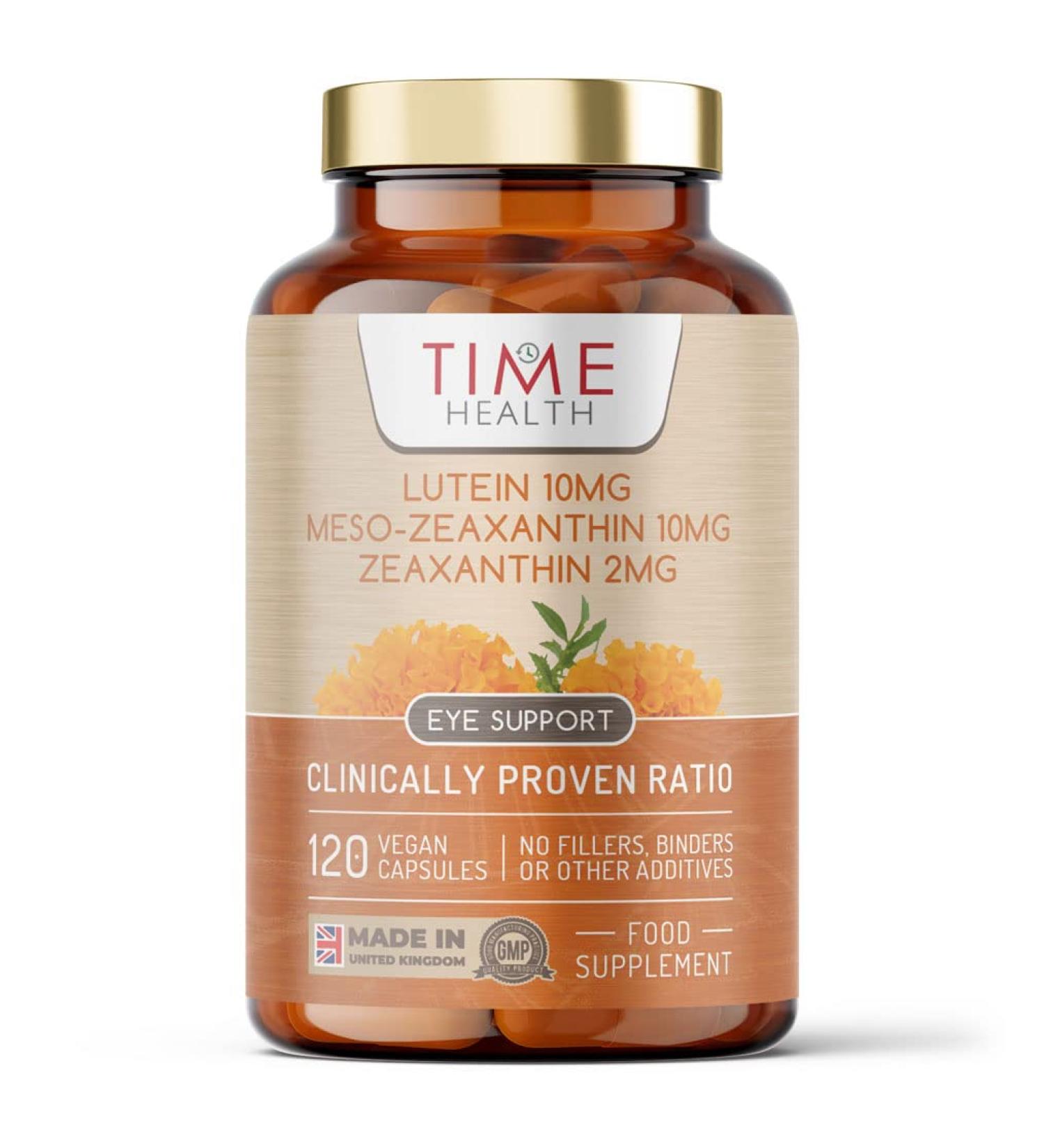 Lutein 10mg - Meso-zeaxanthin 10mg - Zeaxanthin 2mg Micro-encapsulated Formula 100% Pure Natural Highly Bioavailable UK Manufactured (120 Capsule Pouch) 120 count (Pack of 1) - Buy Online on GoSupps.com