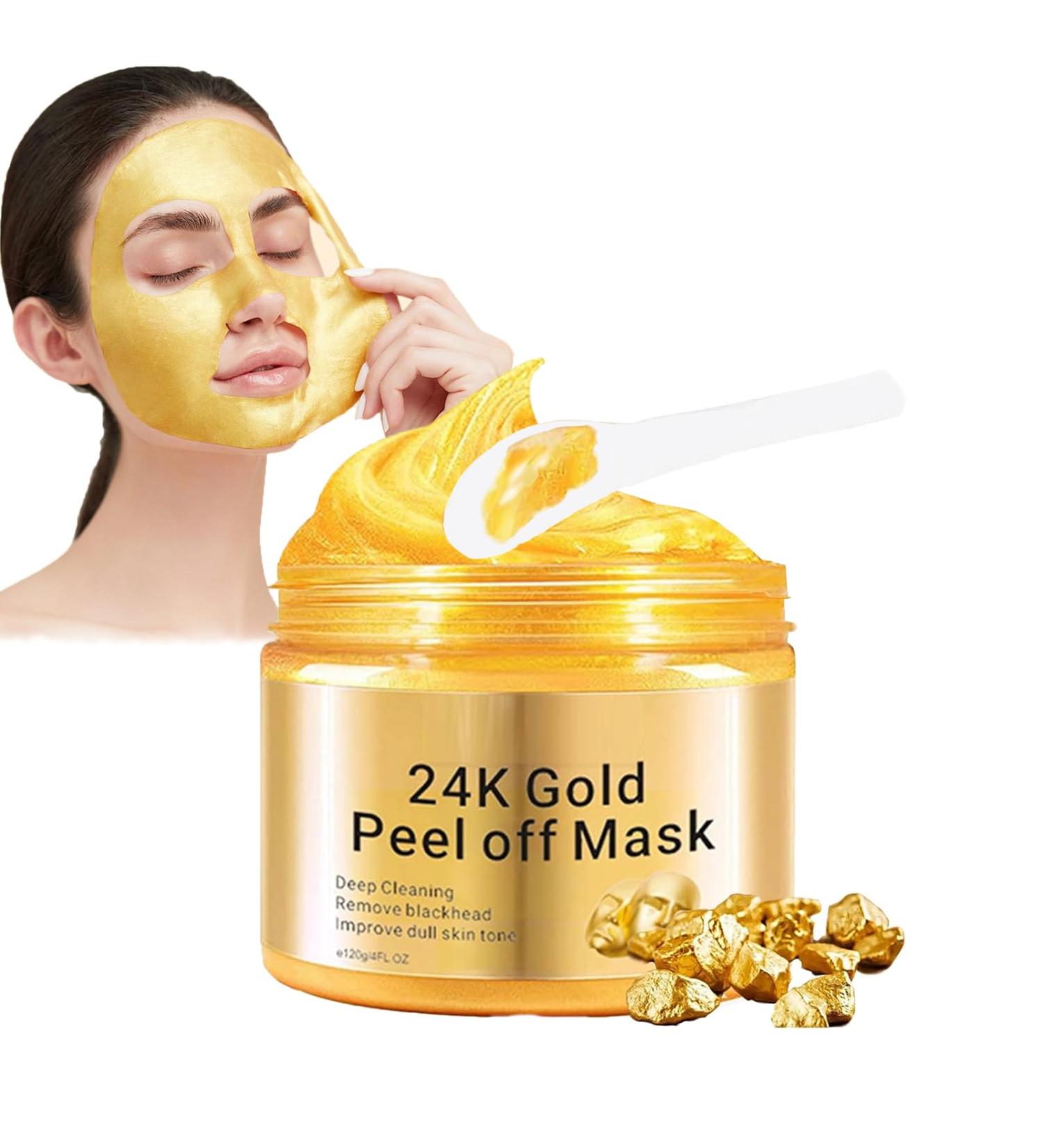 ANCANJSANFY 24k Gold Peel Off Mask for Skin Care and Beauty AntiAging Face Mask Moisture and AntiAging Facelift Firming Korean Face Mask 120ml - Buy Online on GoSupps.com
