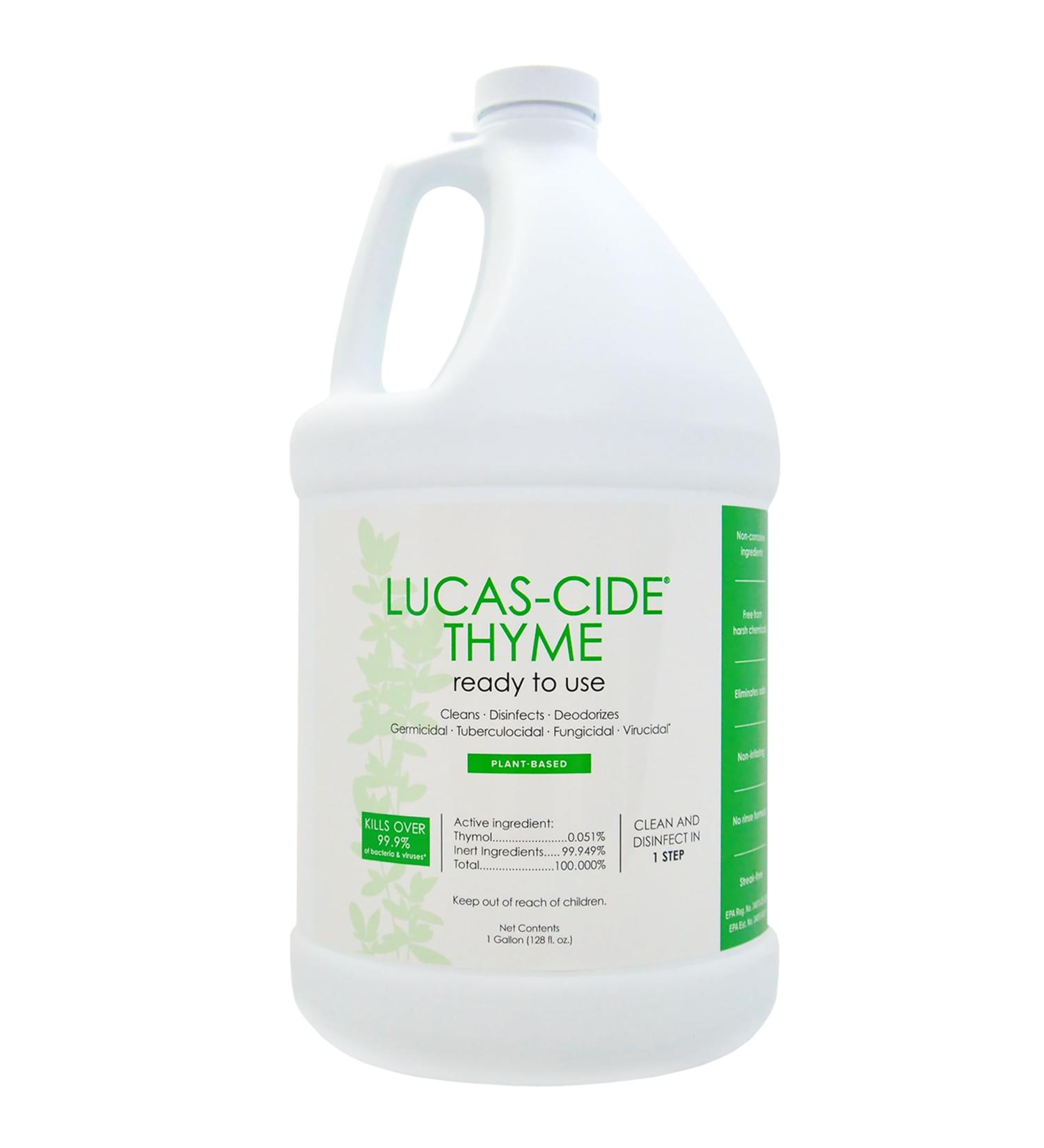 LUCAS-CIDE All Purpose Cleaner - Thyme Scented Disinfectant for Home | 128 Fl Oz Everyday Hygiene Supplies - Buy Online on GoSupps.com
