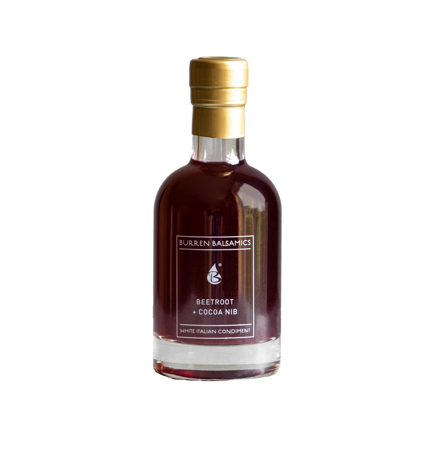 Burren Balsamics Beetroot & Cocoa Nib White Balsamic Vinegar 200ml - Infused Modena Blend - Buy Online on GoSupps.com
