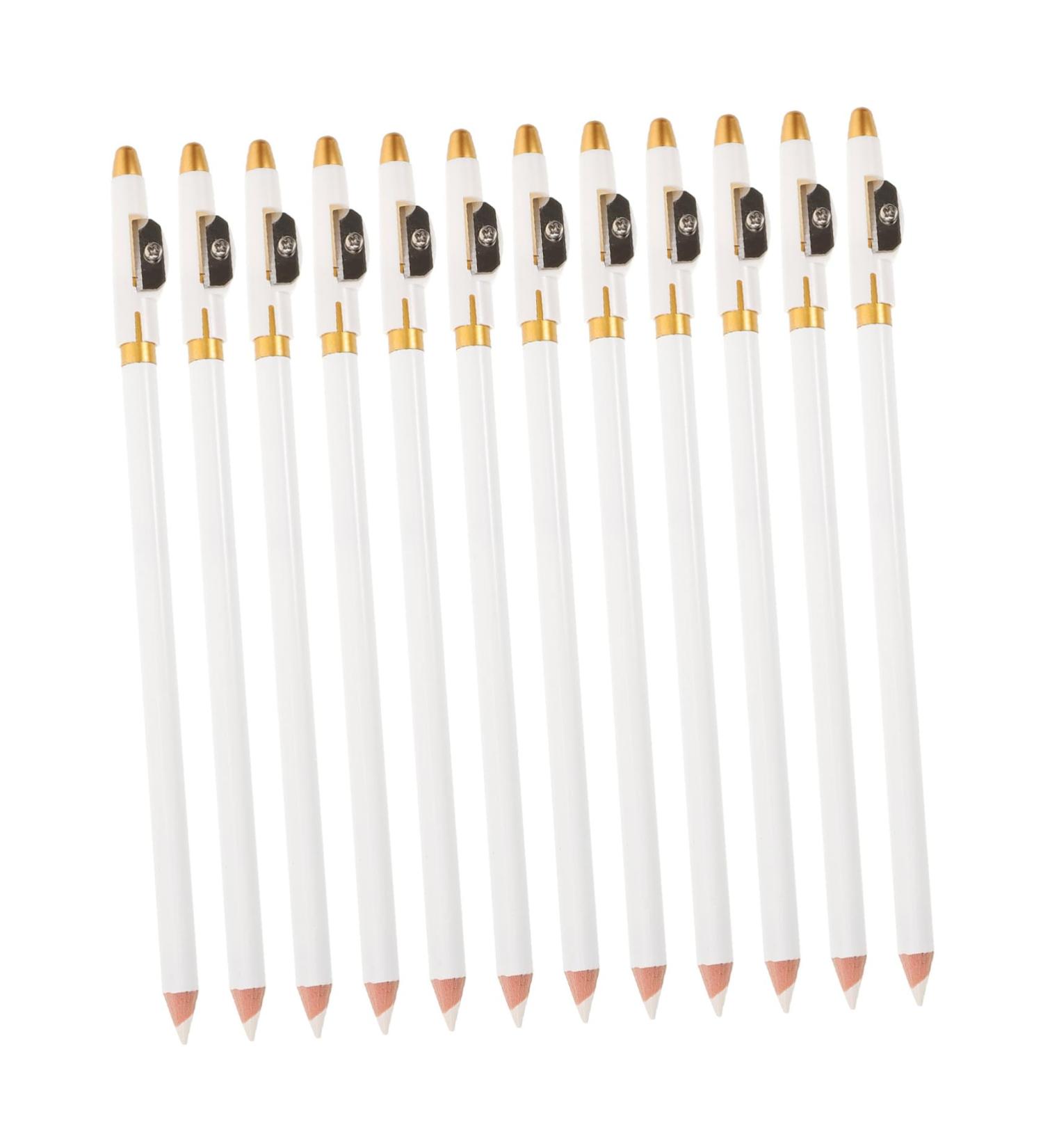 Mikinona 12pcs Eyebrow Pencil Sharpener Eyebrow Pencils Brow Pencil for Makeup Women Brow Pencil White Wooden - Buy Online on GoSupps.com