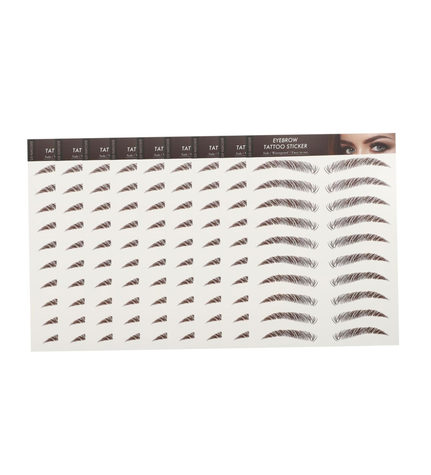Outanaya 9 Sheets Waterproof Eyebrow Stickers Makeup Brow Sticker Makeup Tools 6d Make up Transfer Stickers - Buy Online on GoSupps.com