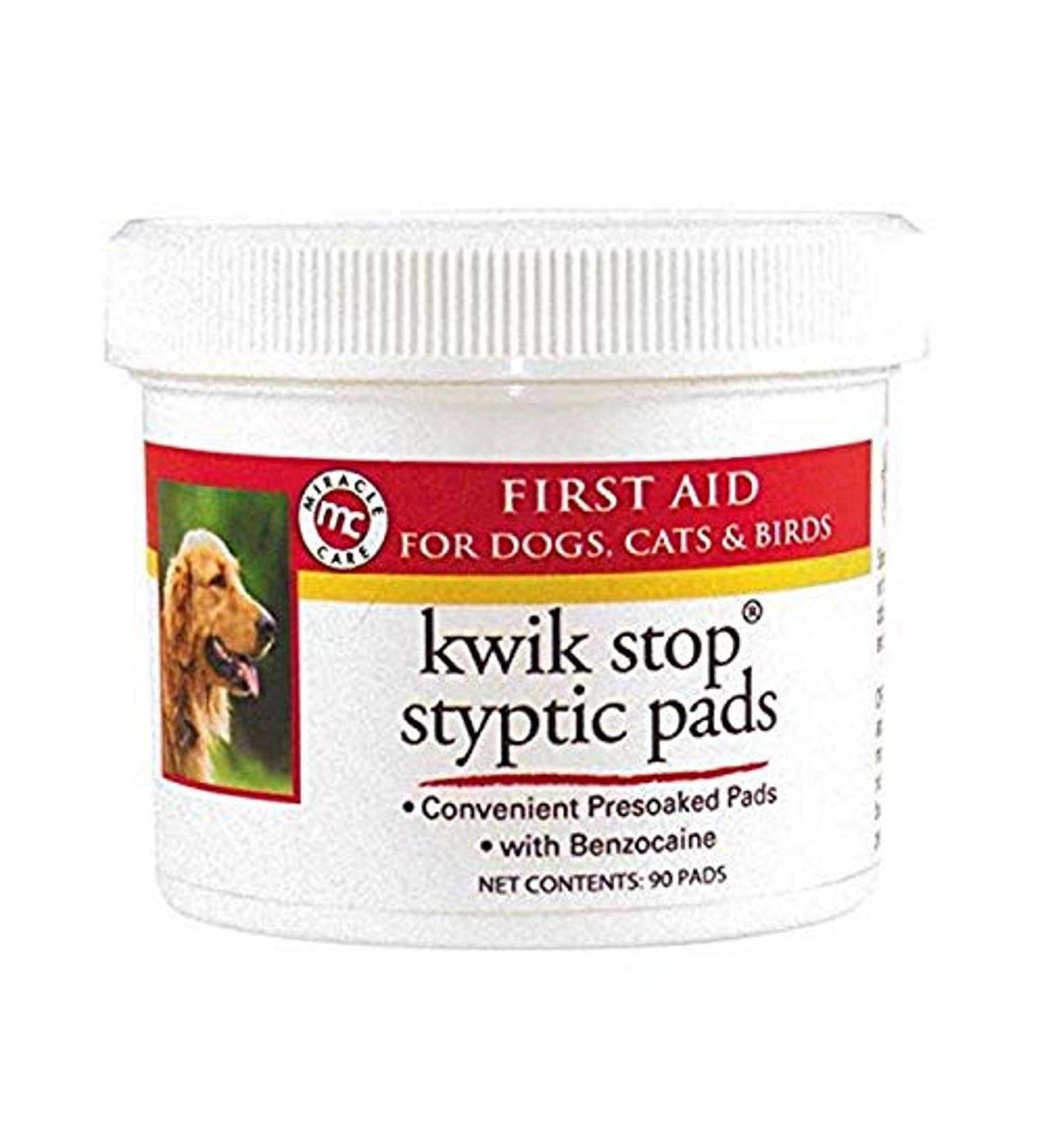 Kwik Stop Styptic Pads 90 Count - Fast-acting Pet First Aid for Nail Bleeding - Buy Online on GoSupps.com
