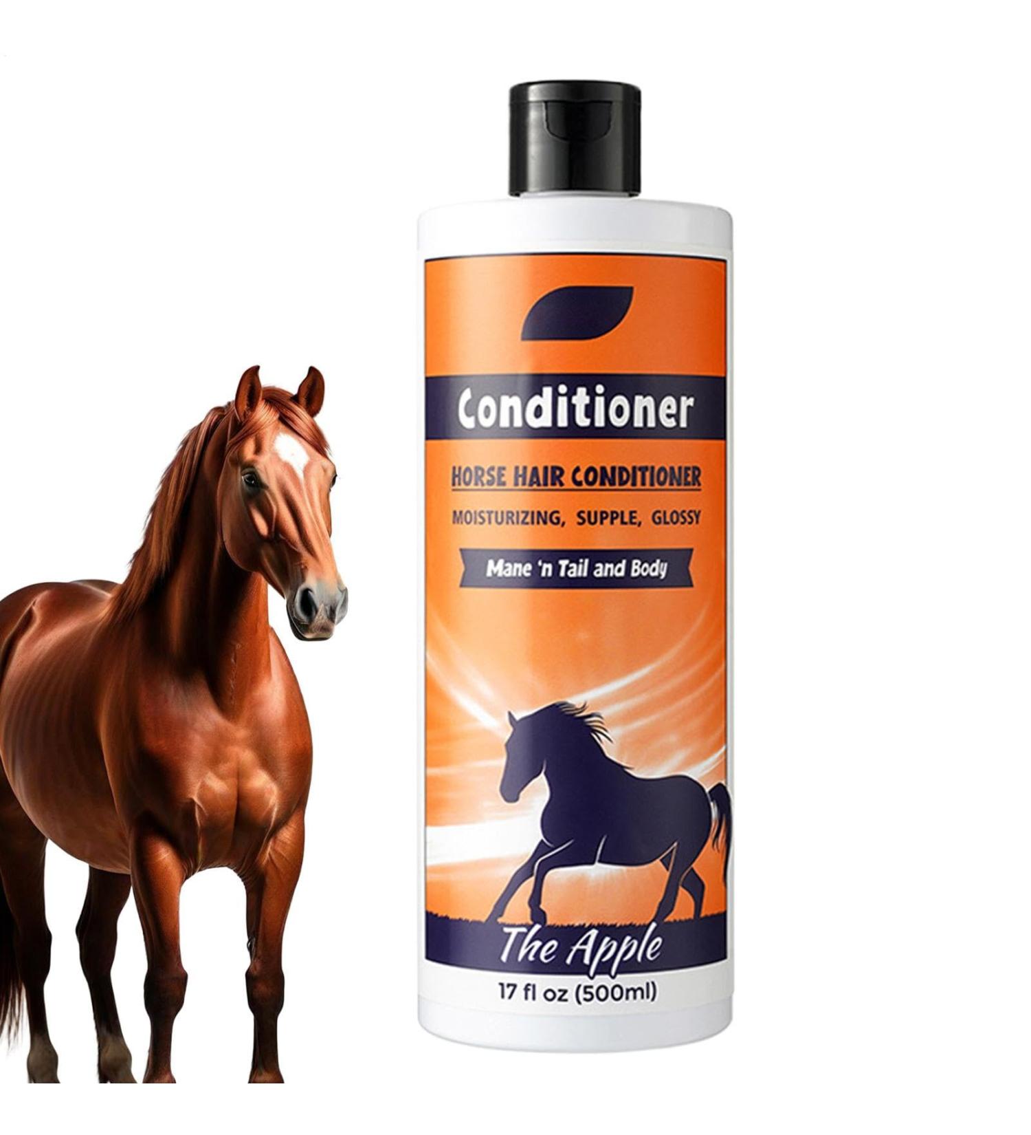 Whnbuij Mane and Tail Shampoo Horse Shampoo | 500 ml DEOP DEOURISH AND DETANGLER CONSEngler - Bath and shower solution coat cleaner adds shine detangles repels dirt - Buy Online on GoSupps.com