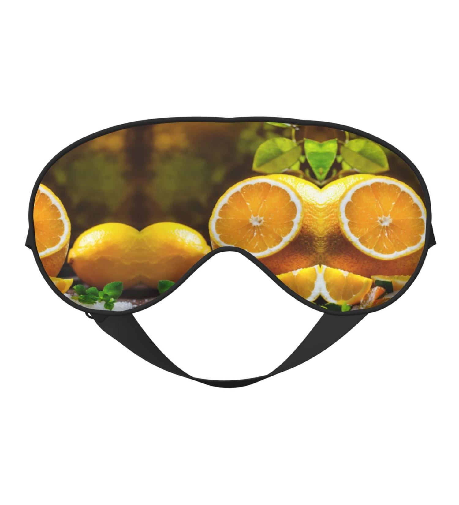 Yellow Lemon Print Unisex Sleep Mask | Double-Sided Eye Mask for Sound Sleep & Skin Care - Shop Now - Buy Online on GoSupps.com