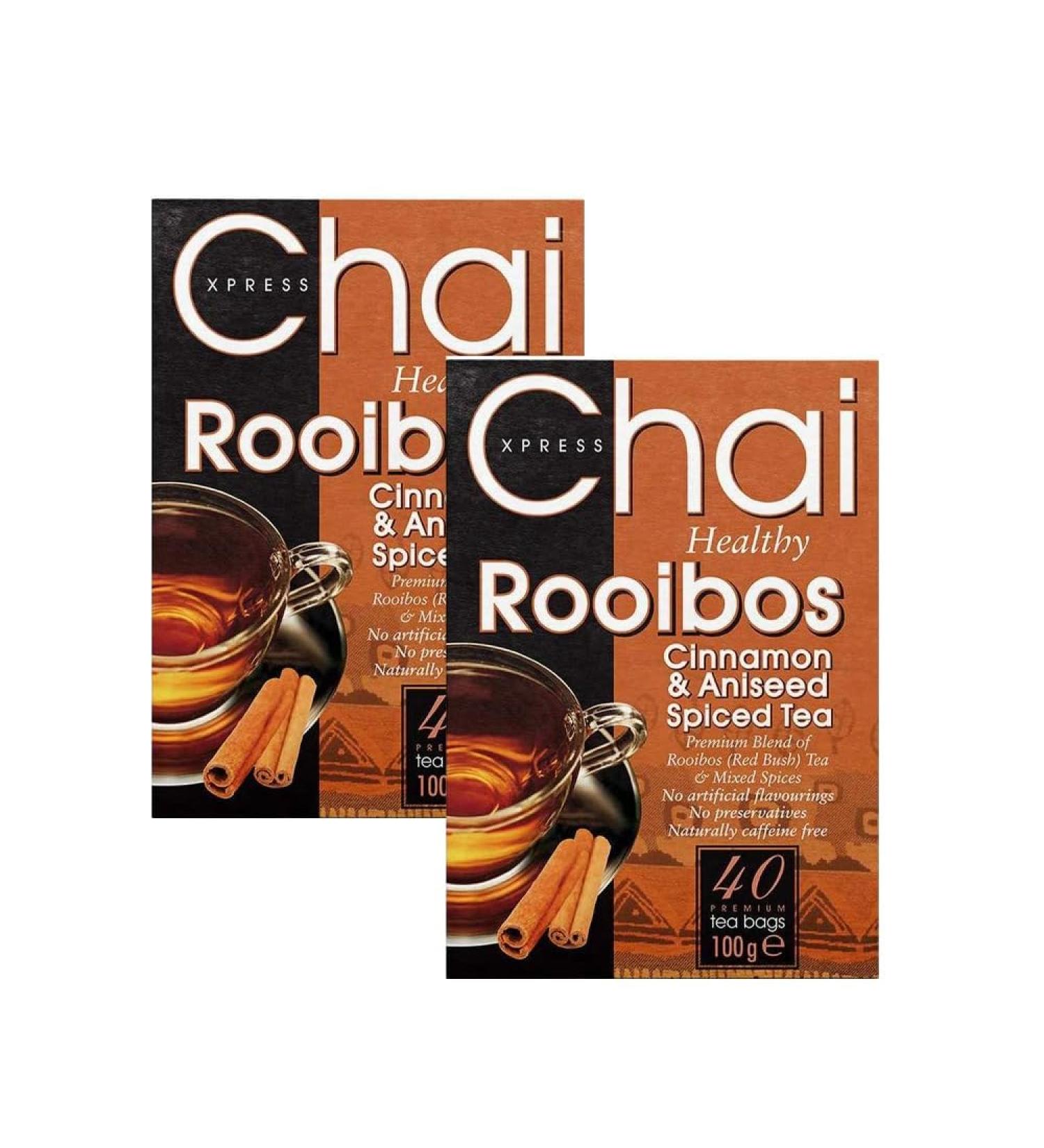 Chai | Expres Rooibos Cinna & Ani 100G | No artificial flavourings | No Preservatives | Naturally Caffeine free | Indian Origin | Pack Of 2