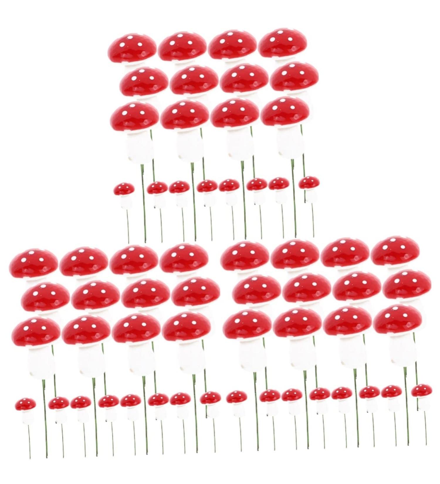 Alipis 60 Pcs Mushroom Cake Toppers Lovely Tiny Mushrooms Birthday Cake Decorations Woodland Theme Cupcake Toppers Cute Mushroom Cupcake Topper Balloon Pump Paper Cup Foam Statue Red - Buy Online on GoSupps.com