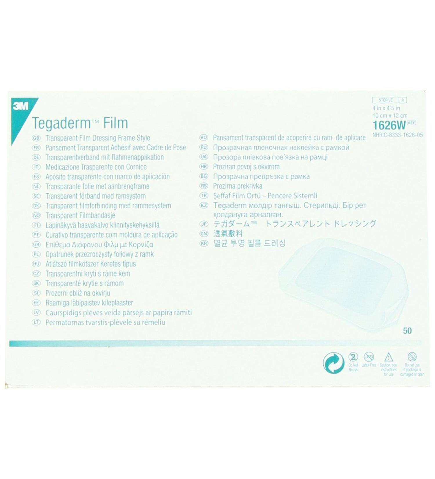 3M Tegaderm Transparent Dressing 4 x 4 3/4 (10 x 12 cm) - 50/Box #1626W - Buy Online on GoSupps.com