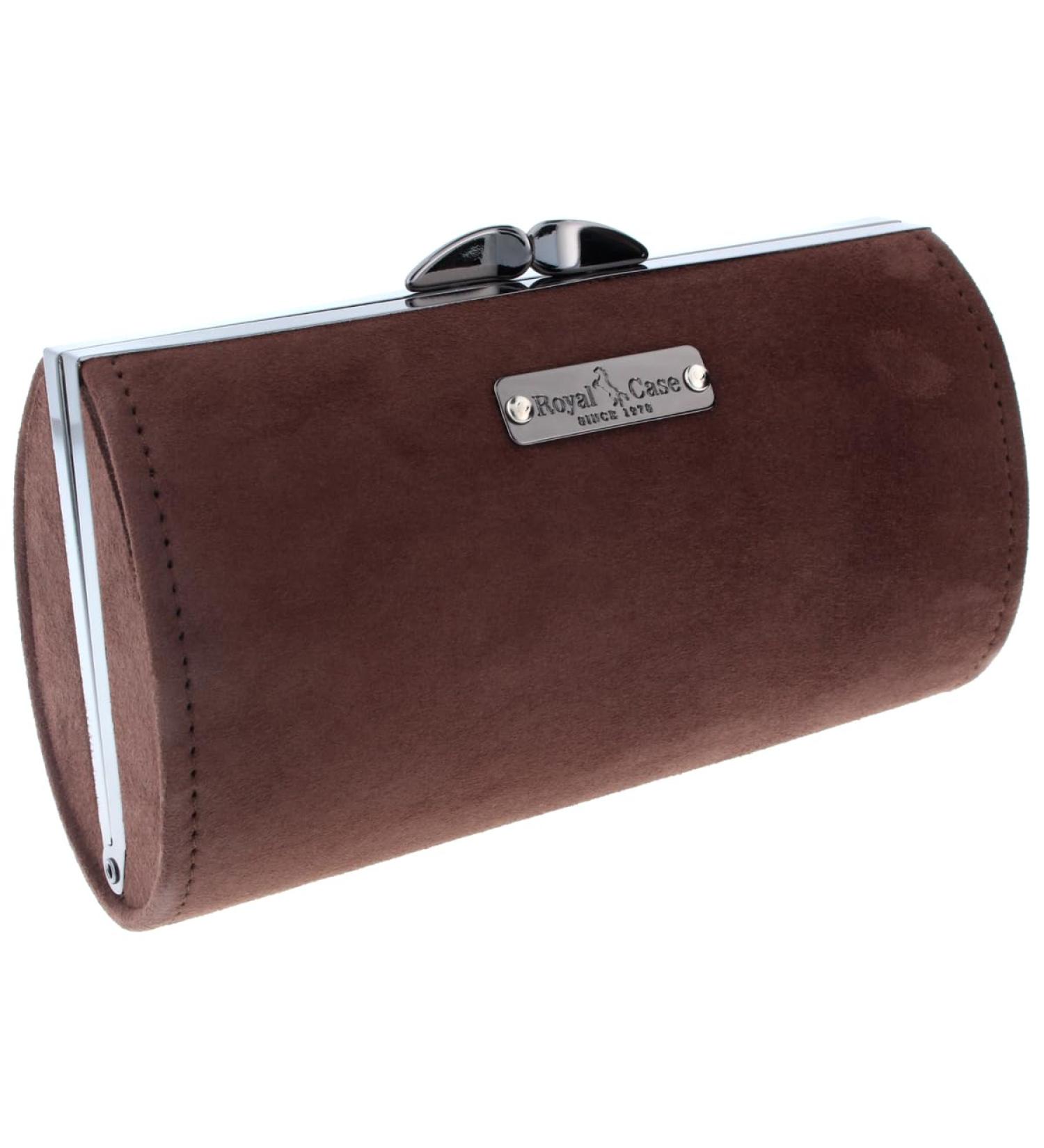 Paule & Knopf Extra Large Soft Natural Leather Glasses Case - Brown Snap Closure Bag for Eyewear - Buy Online on GoSupps.com