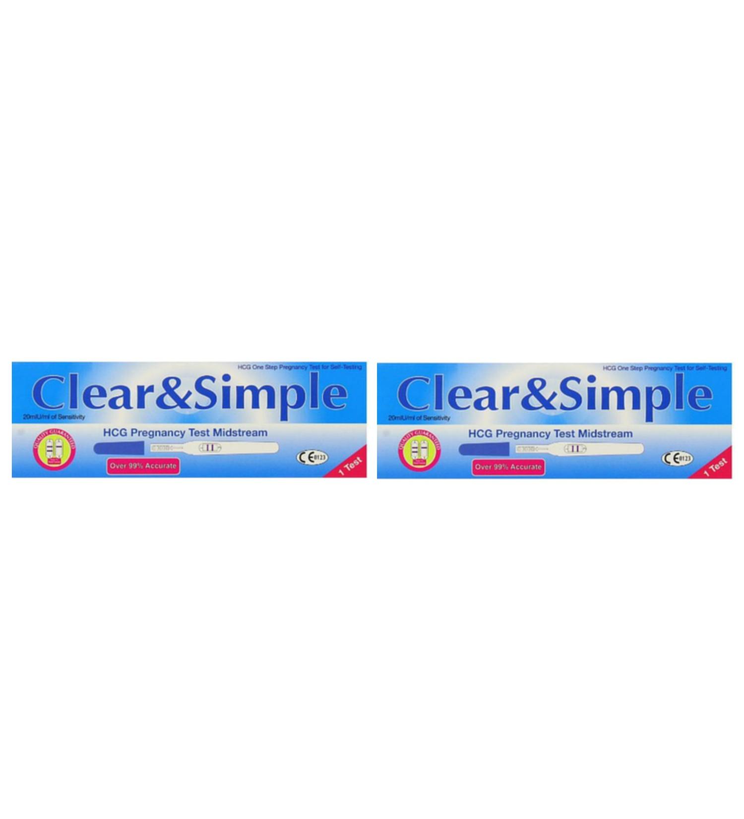 Clear & Simple Pregnancy Test 2 Pack