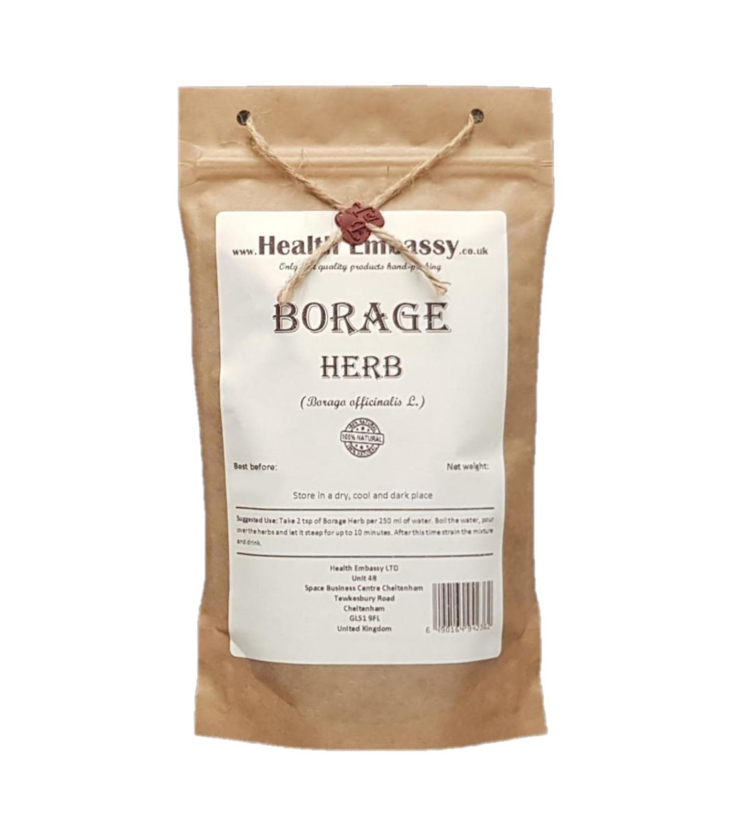 Health Embassy LTD Borage Herb Borago Officinalis L Borage Herb Health Embassy 100 g 10000 g Lot de 1 - Buy Online on GoSupps.com