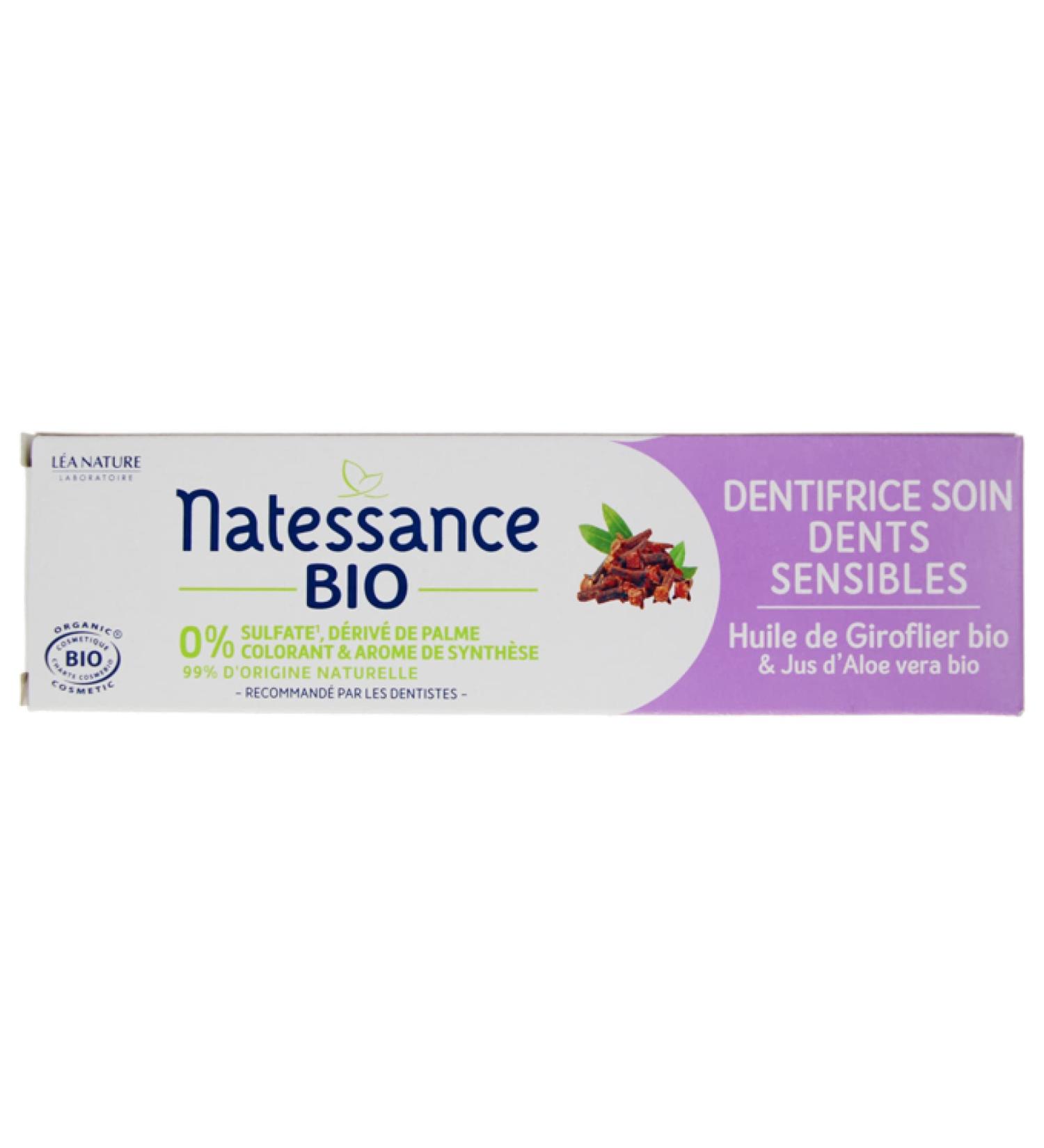 Natessance Toothpaste Care Sensitive Tooth Oil Clove Organic 75 ml