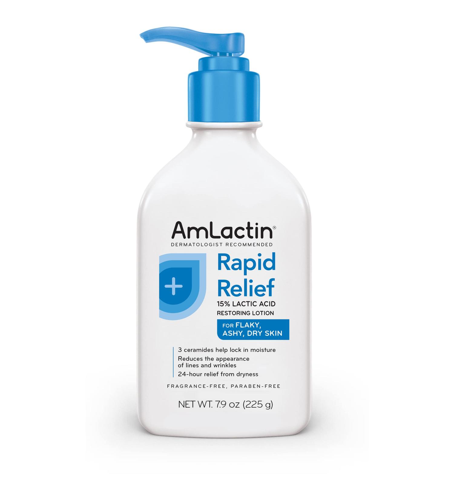 Amlactin Rapid Relief 15% Lactic Acid Lotion - Fragrance Free, 7.9 oz | Moisturizes & Restores Skin - Buy Online on GoSupps.com