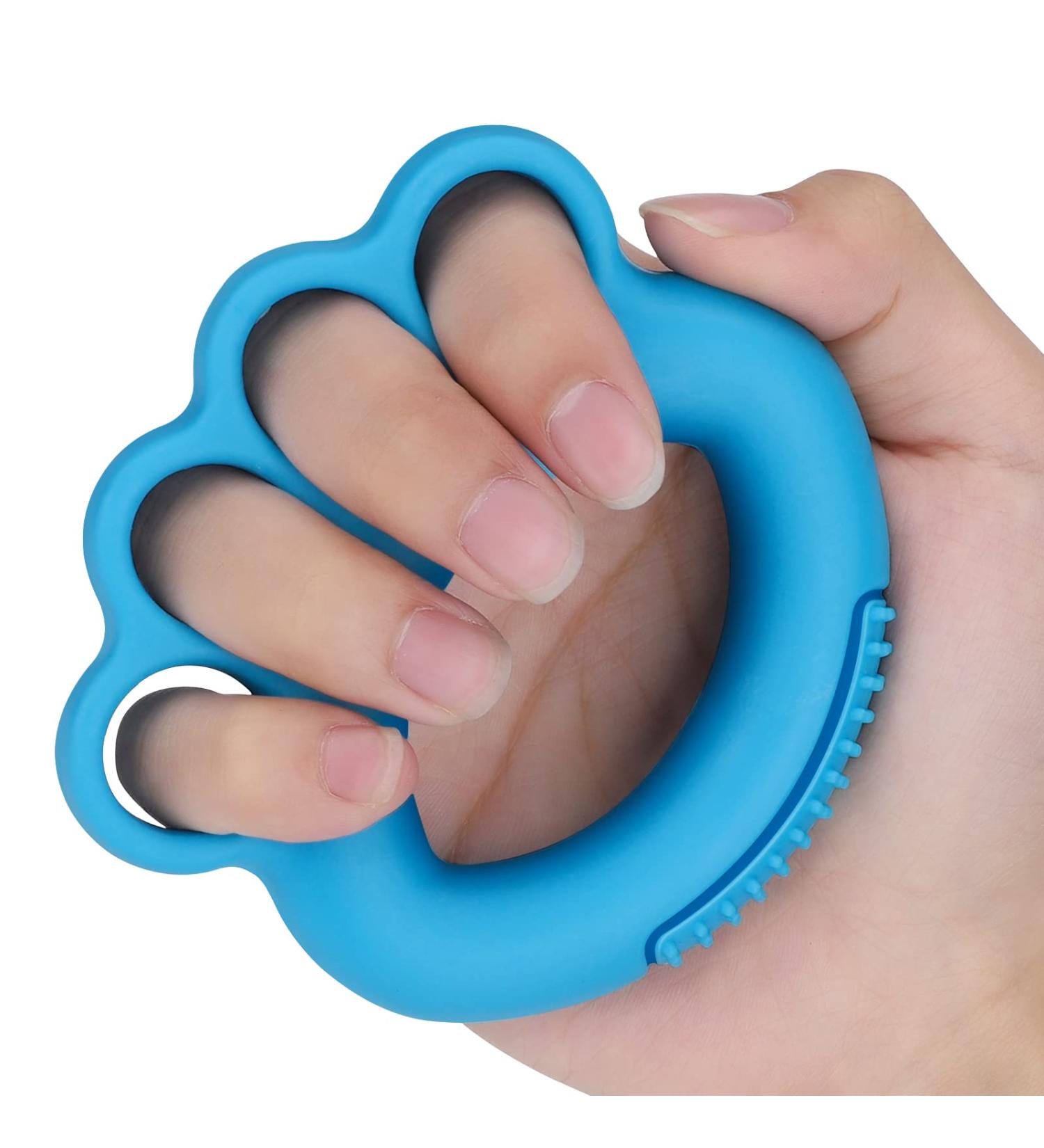Silicone Hand Grip Strengthener and Finger Exerciser for Adults and Children - Arthritis Relief & Hand Therapy - Buy Online on GoSupps.com