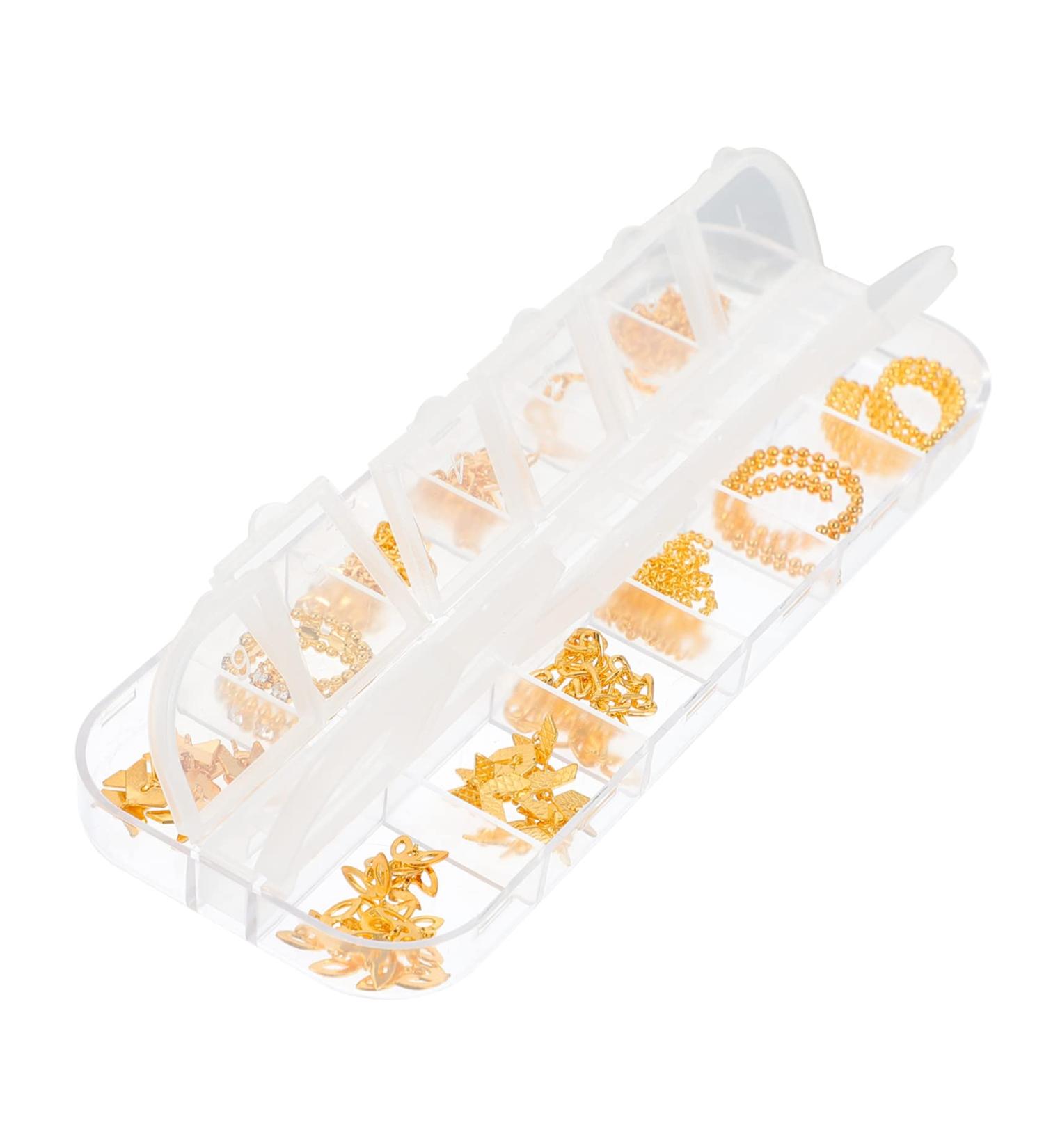 1 Box Nail Art Accessories Nail Decorations Metal Chain for Nail Punk Jewelry Nail Chains for Nail Art Metal Nail Stud Nail Monomer Dish Copper The Chain Decorative Nails - Buy Online on GoSupps.com