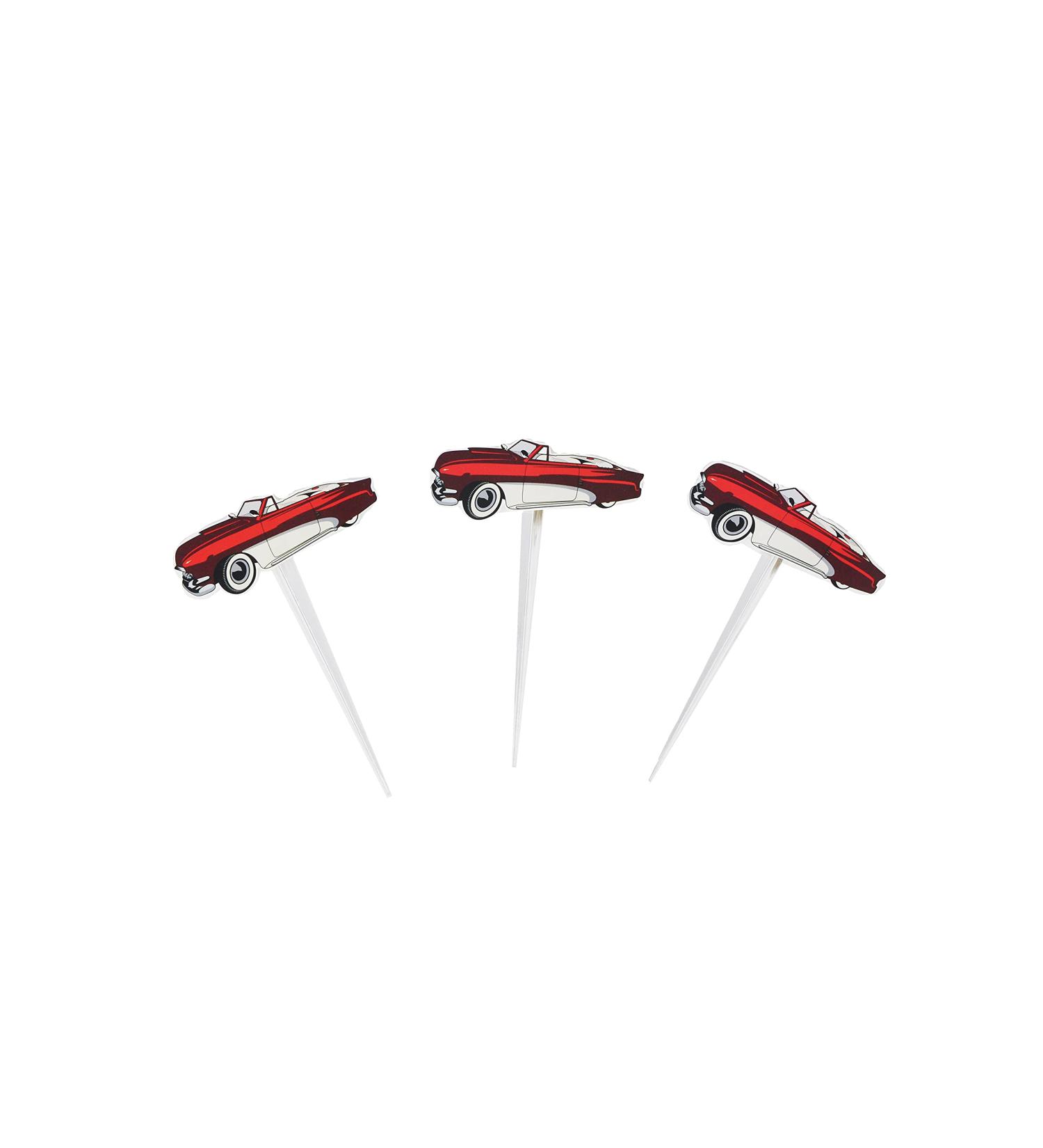Red Convertible Classic Car Cupcake Topper Picks for Birthday Cake Decorations - Buy Online on GoSupps.com