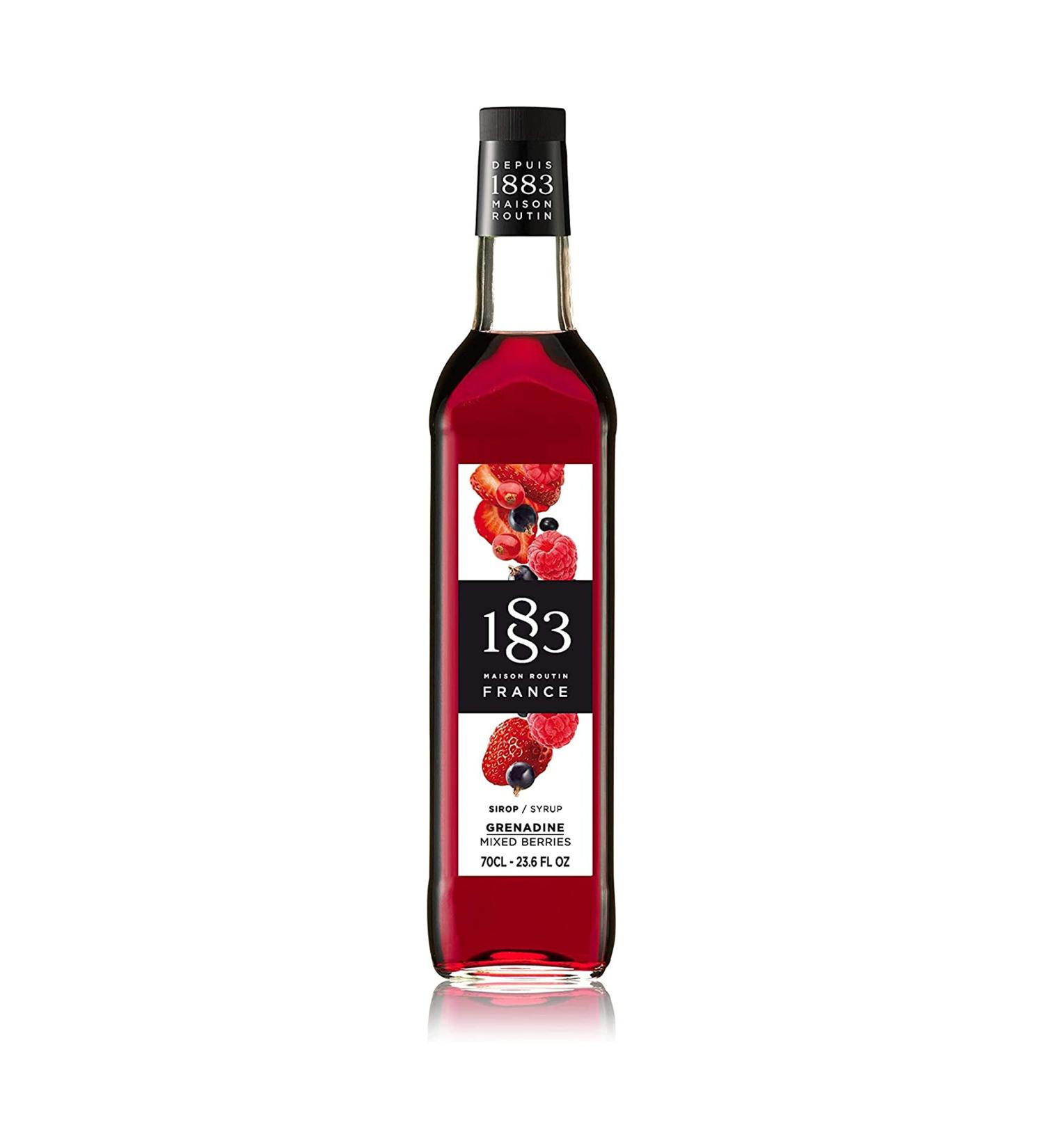 1883 Maison Routin Premium Grenadine Mixed Berries Syrup for Home Cocktail Making Mocktails & Desserts Glass 700ml - Buy Online on GoSupps.com