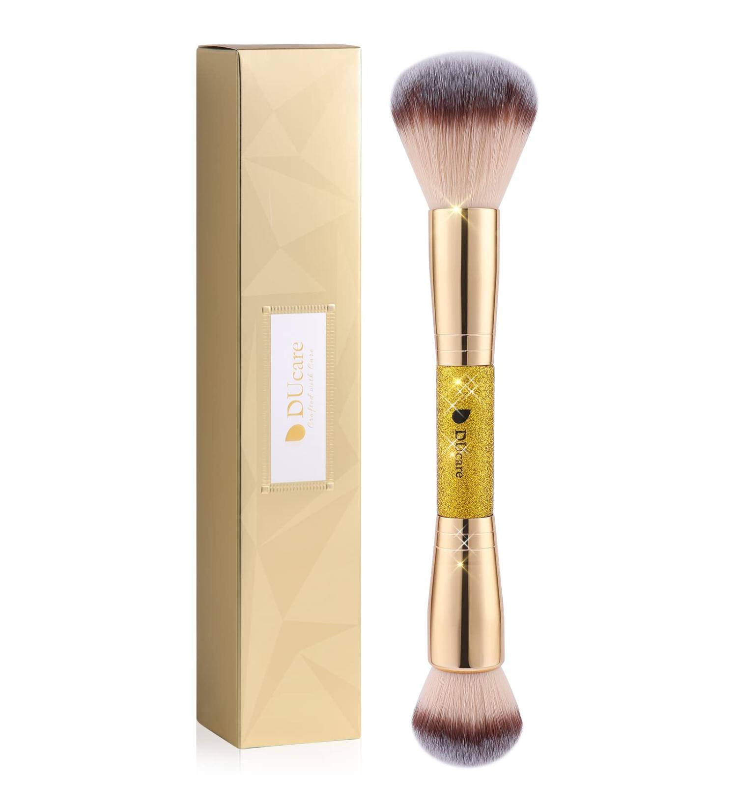 Ducare Double-Sided Kabuki Makeup Brush - Synthetic Hair Foundation & Rouge Powder Brush for Cream & Powder - International Shipping Available - Buy Online on GoSupps.com