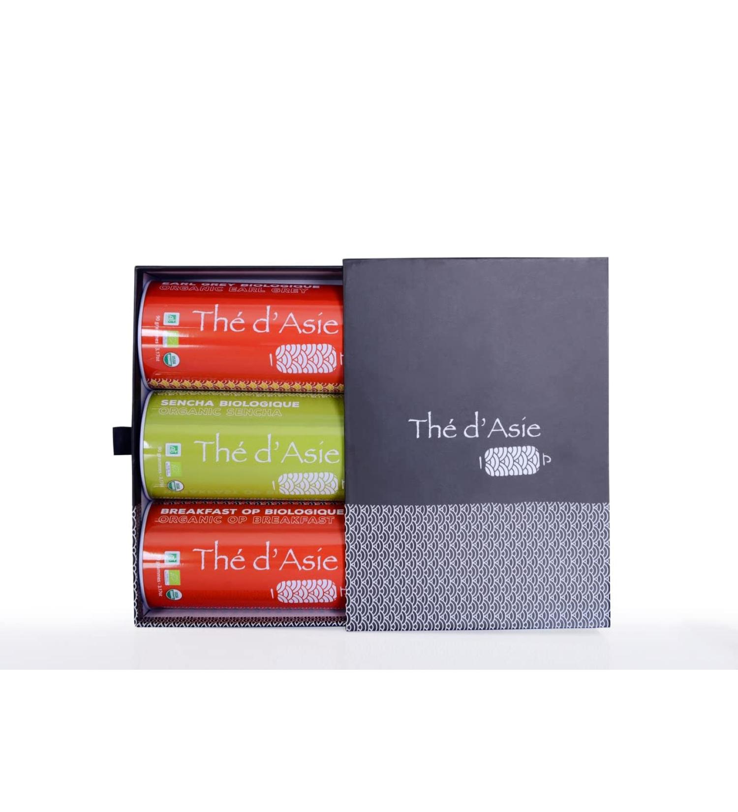 Khla - Coffret de 3 Th s Bio Petit-D jeuner - 3 Boites M tal Vrac - Coffret Cadeau Th s d Asie Offrir - Chun Mee Breakfast OP & Earl Grey - Th d Asie V g tal - Tisane Infusion - Buy Online on GoSupps.com