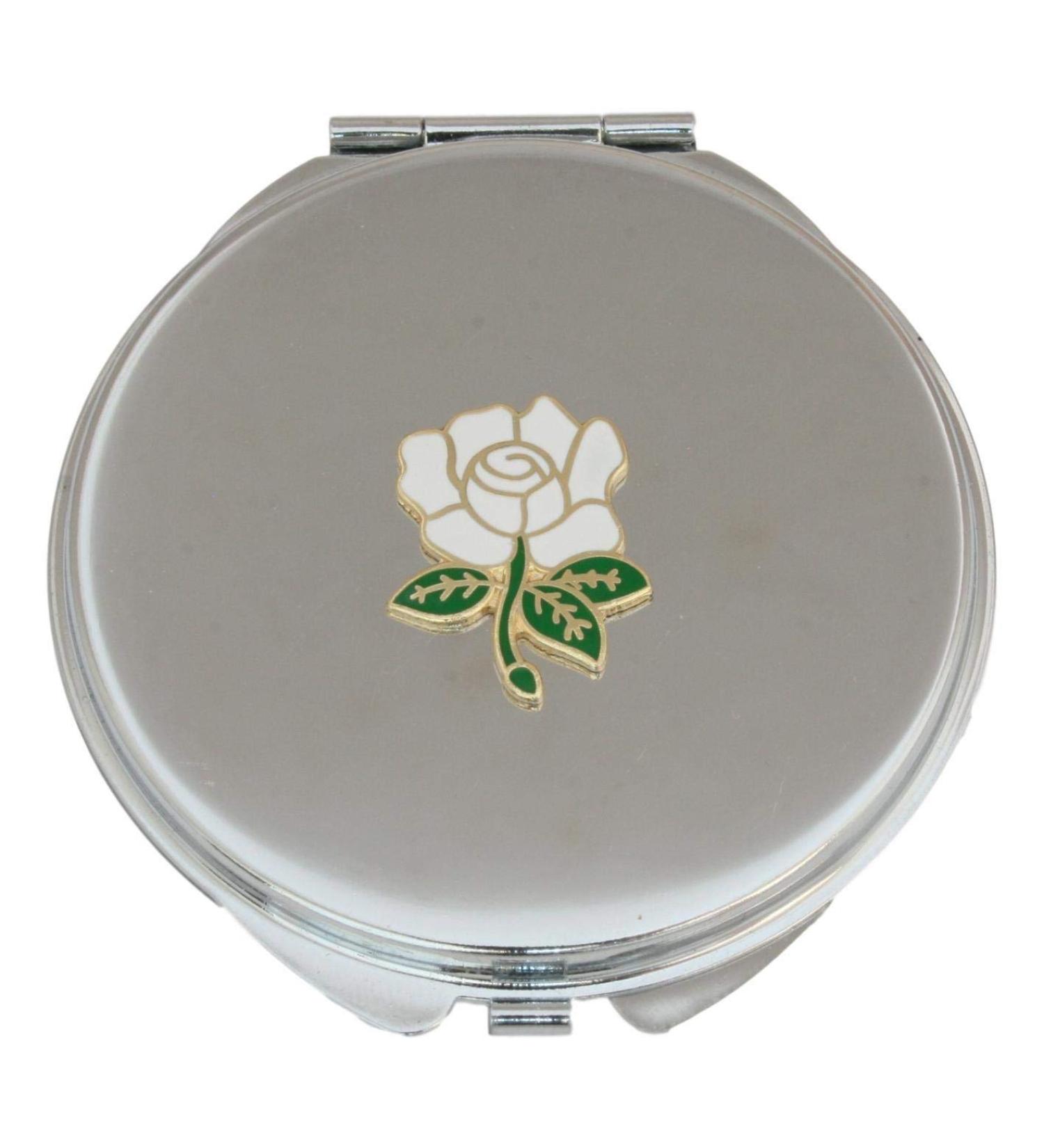 Yorkshire White Rose Compact Mirror Handbag Gift With Free Engraving 493 - Buy Online on GoSupps.com