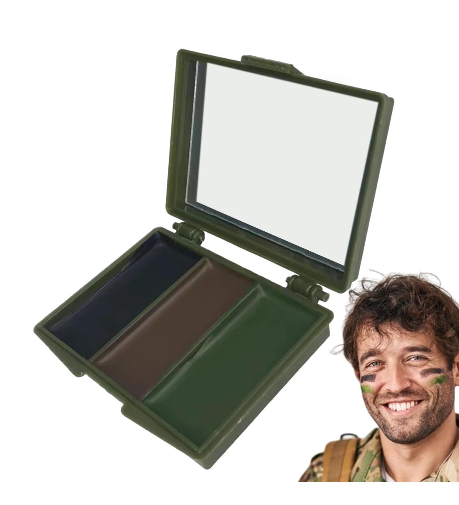 Camouflage Face Oil - Compact Camouflage Concealment Long Lasting Camouflage Face Paint with Mirror Compact Camouflage Concealment Face Paint - Buy Online on GoSupps.com