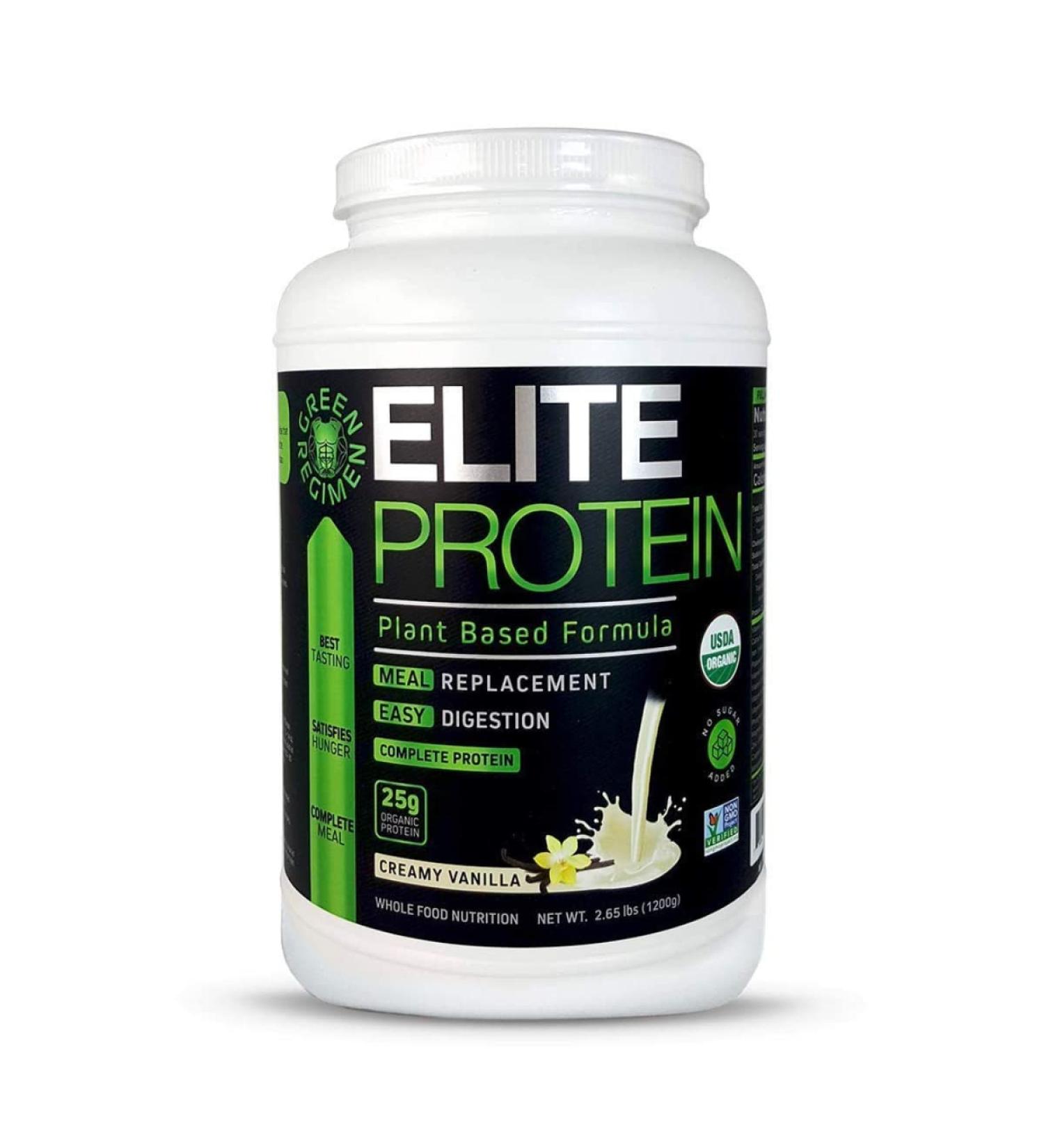 Organic Plant Based Vanilla Protein Powder - Muscle Recovery & Meal Replacement Shake - USDA Organic, Non-GMO, Dairy-Free - Vegan - 30 Servings, 2.64 lb - Buy Online on GoSupps.com