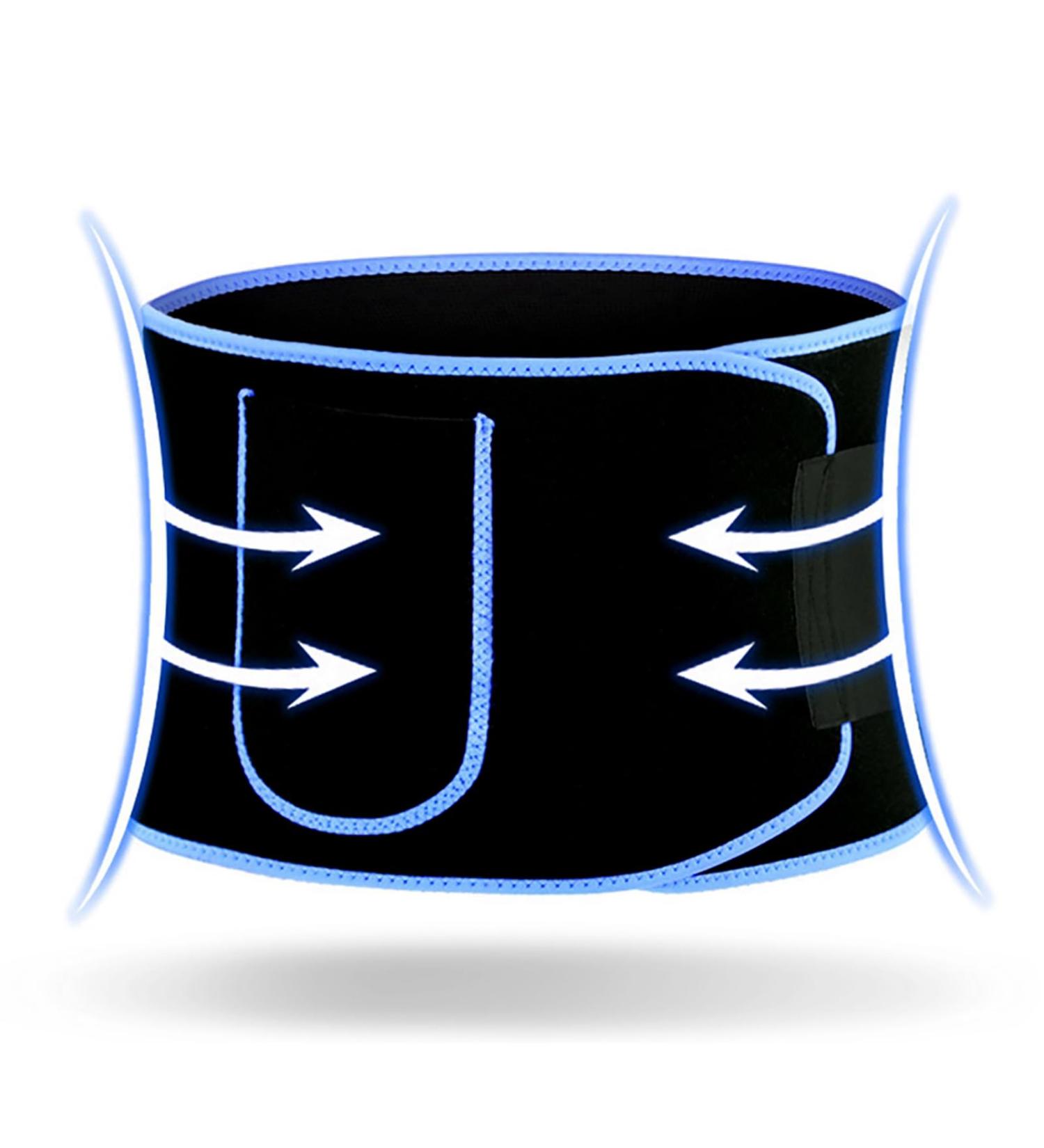 HERCHR Lumbar Support Belt for Back Pain Relief | Adjustable Back Brace for Work & Home | Unisex Comfort (Blue-M - Buy Online on GoSupps.com