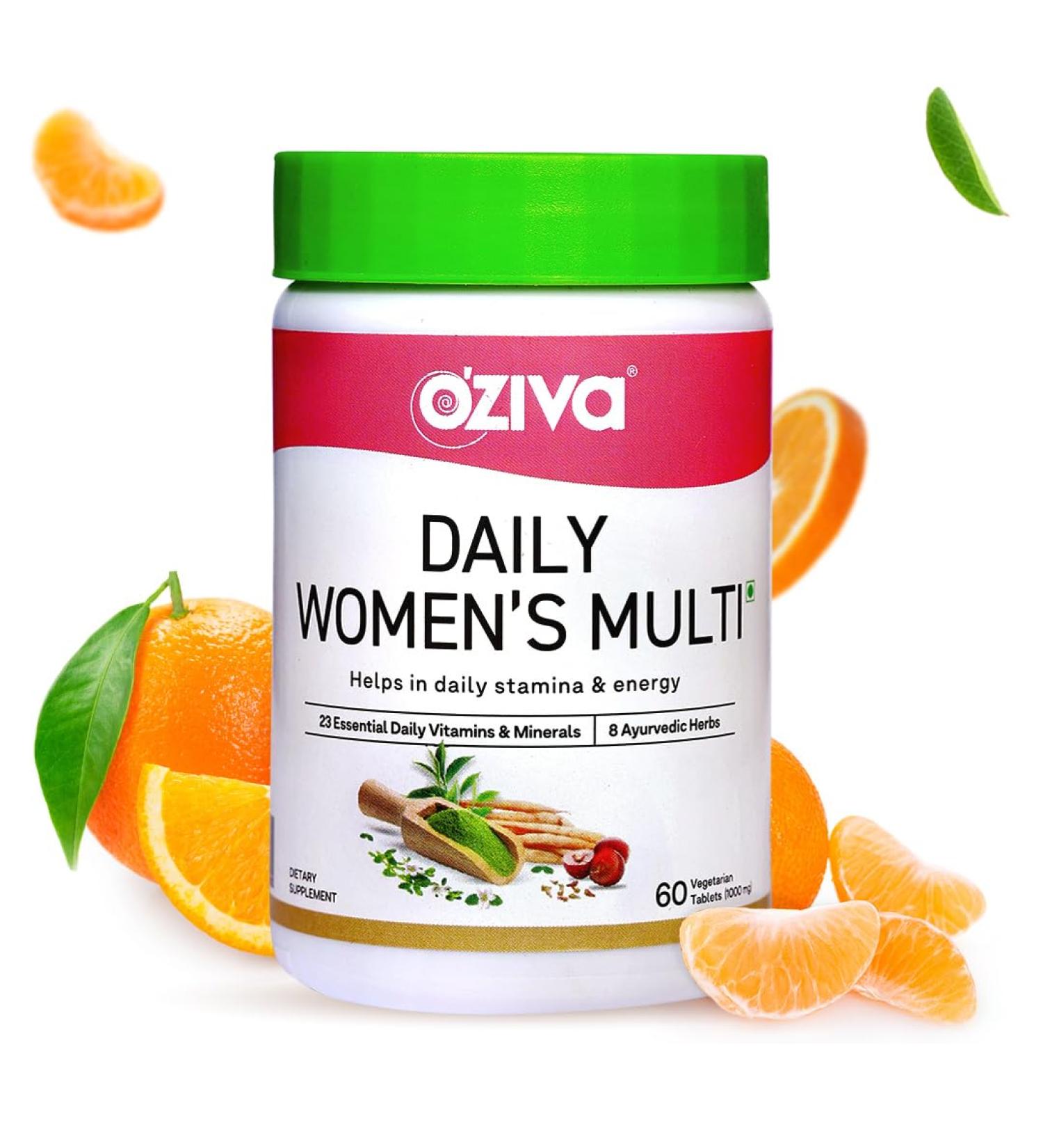 OZIVA Daily Women s Multivitamin Tablets | Multivitamins for Women s Daily Energy Holistic Health & Hormonal Balance | with 23 Daily Multivitamins & Minerals Shatavari Brahmi 60 Capsules - Buy Online on GoSupps.com
