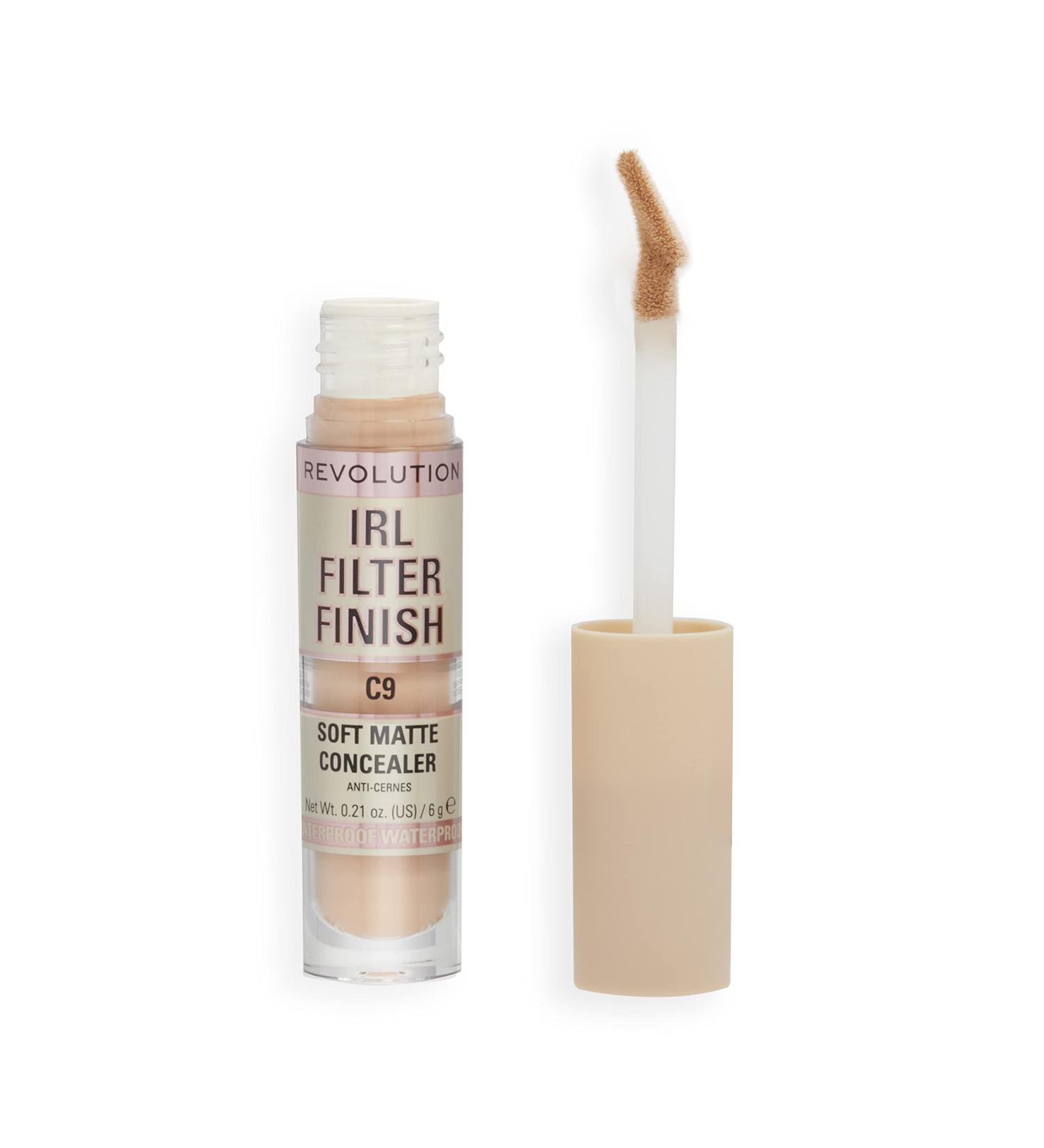 Makeup Revolution IRL Filter Finish Concealer Medium to Full Coverage C9 6g & 10g - Pack of 1 - Buy Online on GoSupps.com