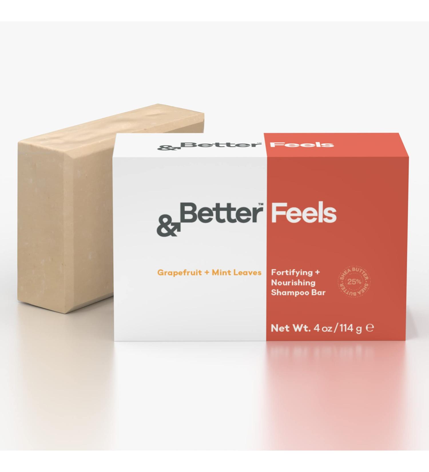 All-Natural Shampoo Bar for Men | Eco-Friendly Vegan & Handcrafted in Canada | Rich in Organic Shea Butter Vitamins & Proteins | Plastic-Free Natural Scent (Grapefruit + Mint Leaves - Buy Online on GoSupps.com