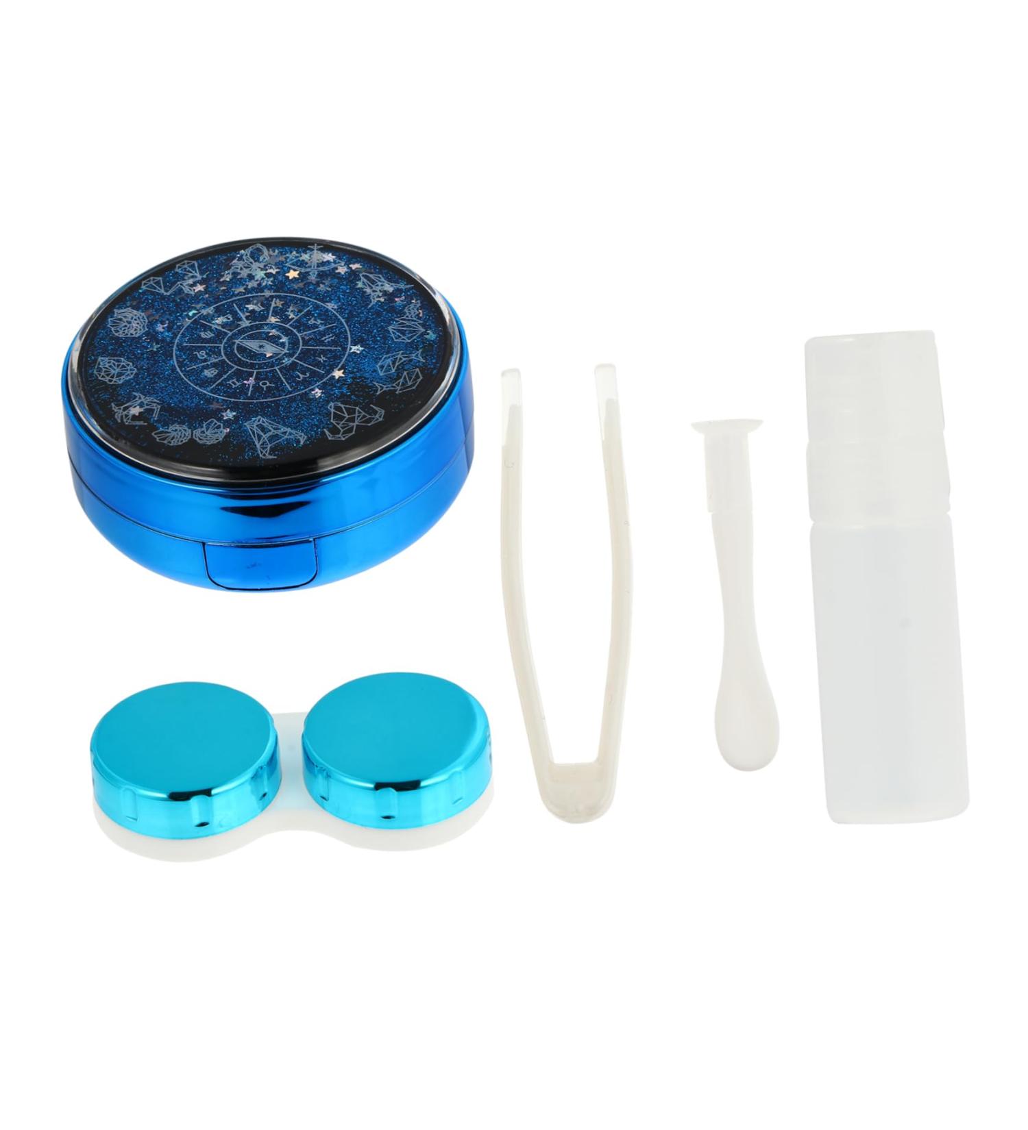 JECOMPRIS Contact Lens Case - Travel Organizer Blue (7.5x3cm) | Durable & Compact Eye Accessories for International Shipping - Buy Online on GoSupps.com