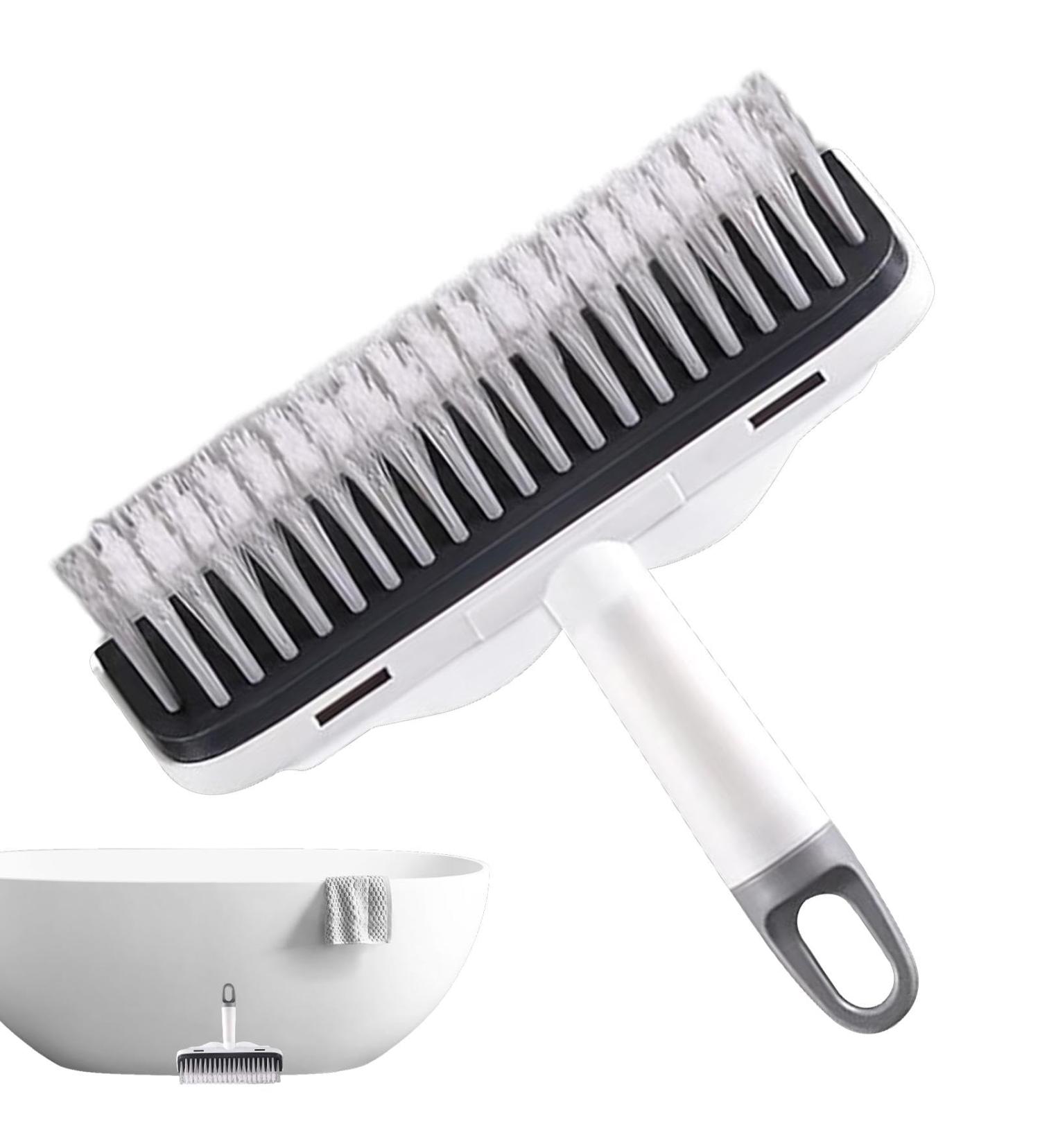 Fovolat Bathroom Squeegee Brush | 2-in-1 Bathroom Floor Scrubbing Scrape Brush Heavy-Duty Squeegee Brush for Enhanced Cleaning Efficiency for Deck Garage - Buy Online on GoSupps.com