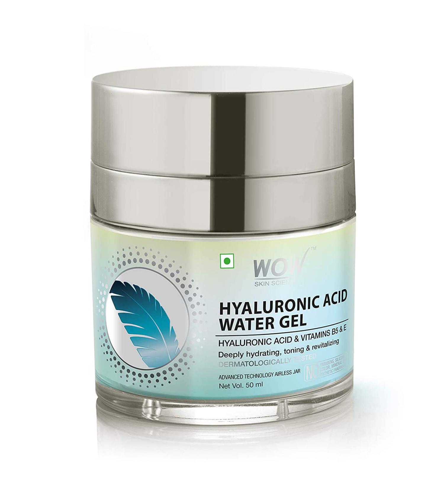 Buy WOW Skin Science Hyaluronic Acid Water Gel Face Moisturizer - Anti-Aging Cream for All Skin Types No Parabens & Silicones - 50 ml International Shipping - Buy Online on GoSupps.com