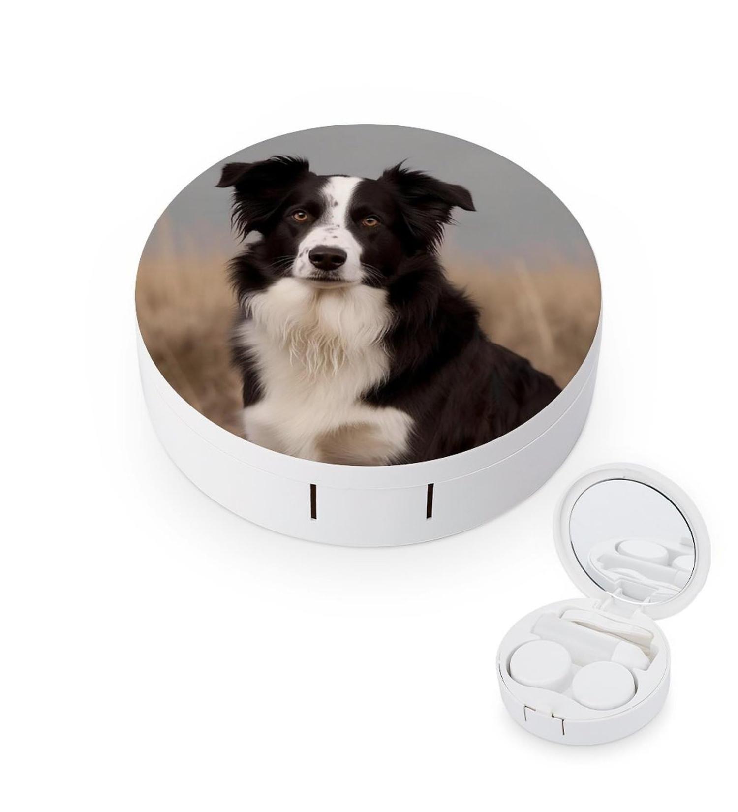 Border Collie Contact Lens Case - Portable Travel Storage Box for Contact Lenses - Buy Online on GoSupps.com