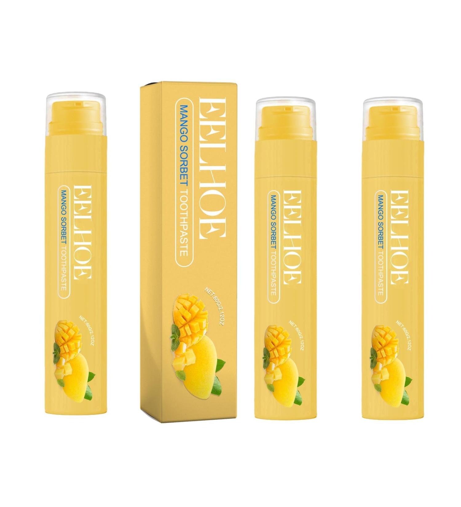 Buy Fruity Taste Dazzling White Toothpaste - Small 3 pcs Tube for Fresh Breath & Tooth Whitening | Stain Removal (Mango) - International Shipping Available! - Buy Online on GoSupps.com