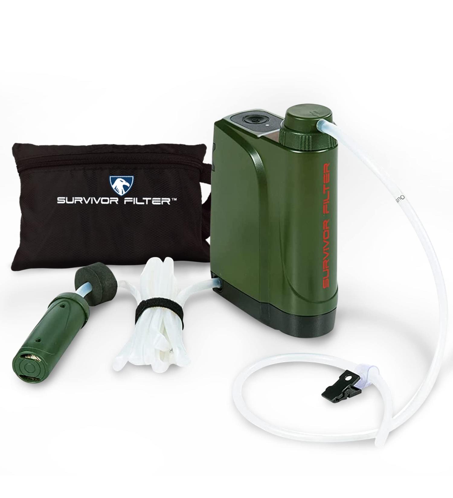 Survivor Filter Pro X Electric Water Purifier - 99.999% Virus, Bacteria, Parasite Removal - Camping Filtration System - Buy Online on GoSupps.com