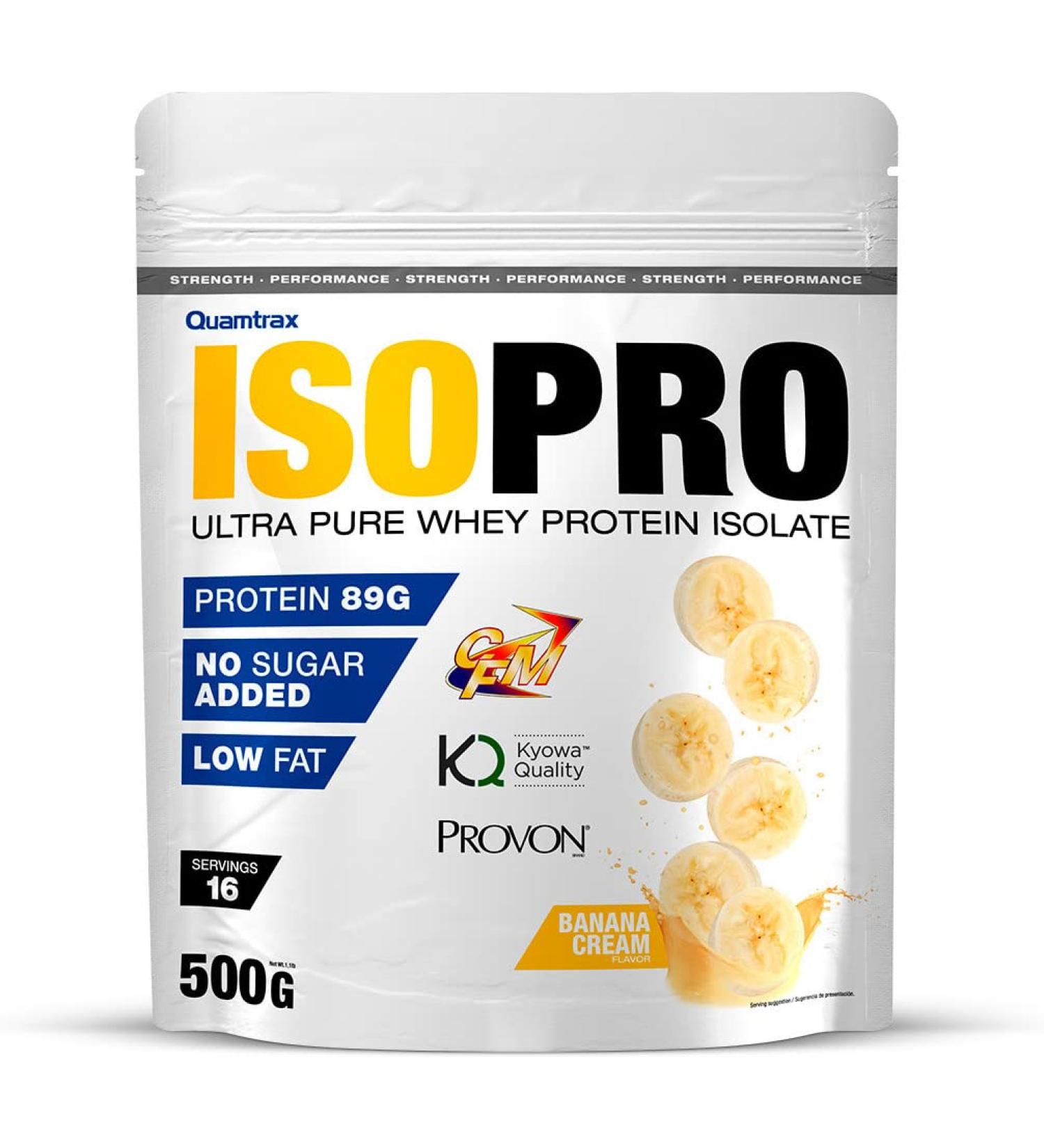 Quamtrax Quamtrax Isopro Cfm 500g - Protein Isolate Banana Flavor