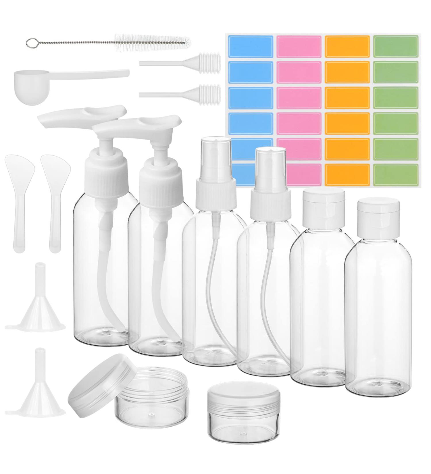 Flintronic 80ml Empty Travel Bottles Set - Ideal for Cosmetics Shampoo & Lotion - Perfect for Air Travel & Business Trips - Buy Online on GoSupps.com
