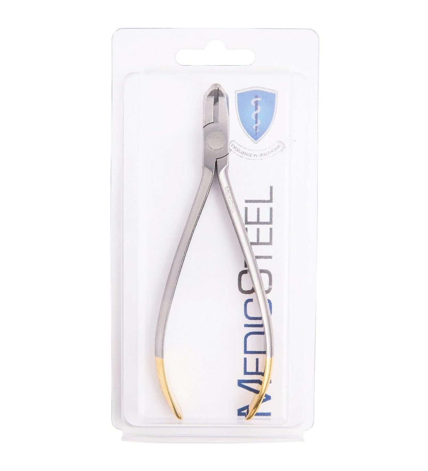 Medicsteel Universal Cut & Hold Distal End Cutter with TC Inserts - Premium Long Handle Orthodontic Pliers - Buy Online on GoSupps.com