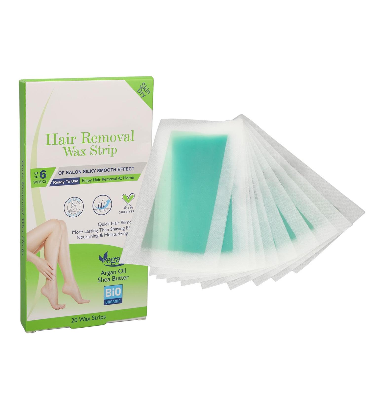 20 Gentle Wax Strips for Facial & Body Hair Removal | Safe & Effective for Dry Skin - Buy Online on GoSupps.com