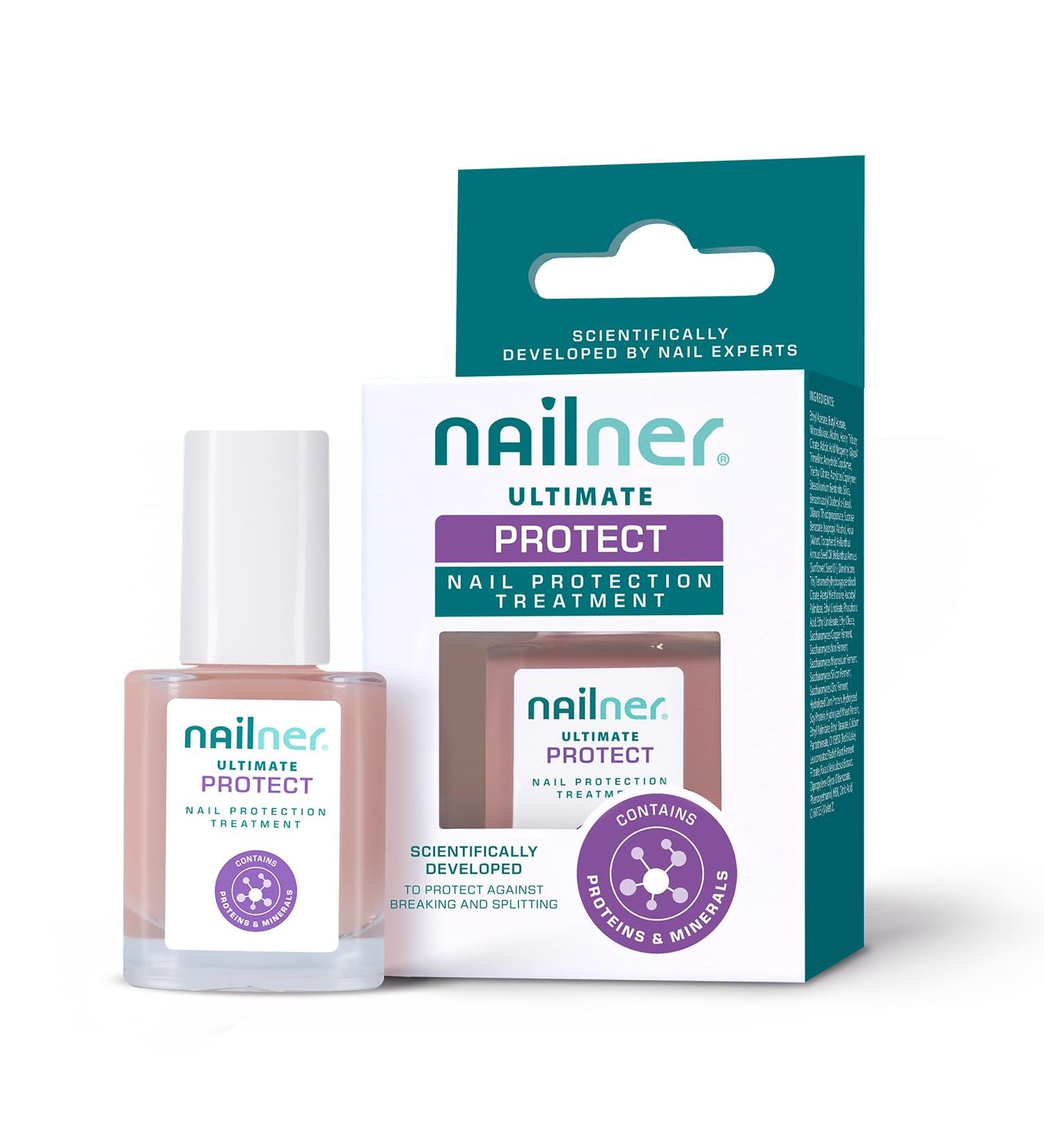 Nailner Ultimate Nail Protection Treatment - 10ml Glossy Rose Nail Strengthener - Buy Online on GoSupps.com