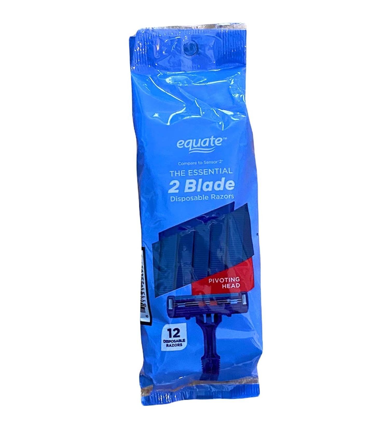 Twin Blade Plus Disposable Razors 12ct by Equate Compare to Good News