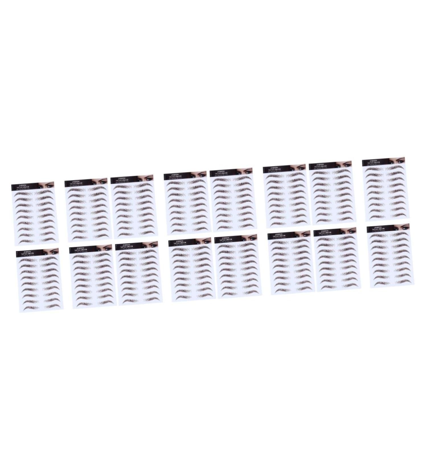 FOMIYES 16 Pcs Eyebrow Stickers Make up Kit Brow Shaper Stencil 6d Hair-like Eyebrows Stickers Makeup Tools - Buy Online on GoSupps.com