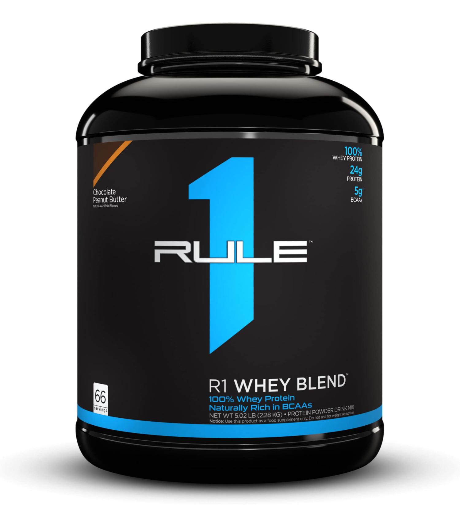 Rule 1 Proteins R1 Whey Blend 5lbs Chocolate Peanut Butter - Premium Protein Powder - Buy Online on GoSupps.com