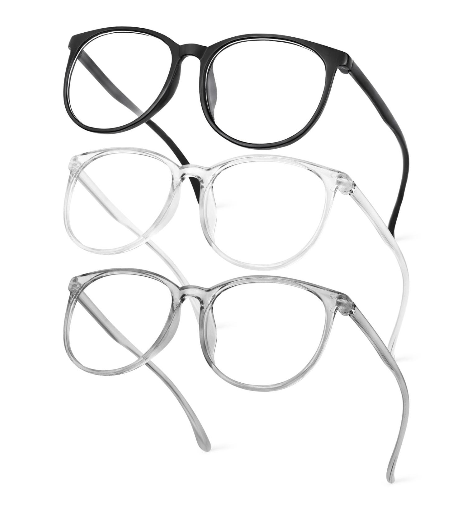 Aomig Blue Light Glasses (3PC) Unisex Gaming & Reading Glasses | Eye Protection & Relief | Black/Gray/White Options - Buy Online on GoSupps.com