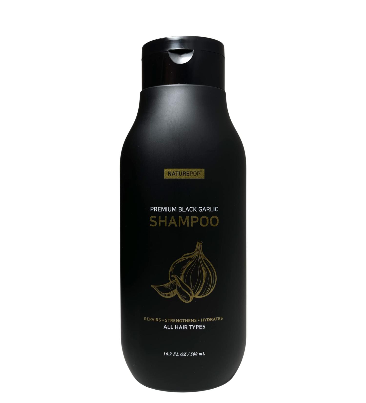 NATUREPOP Black Garlic Hair Loss Shampoo - Prevents Hair Loss, Stimulates Growth, Relieves Itchy Scalp - Sulfate & Paraben Free - 16.9 fl oz - Made in Korea - Buy Online on GoSupps.com