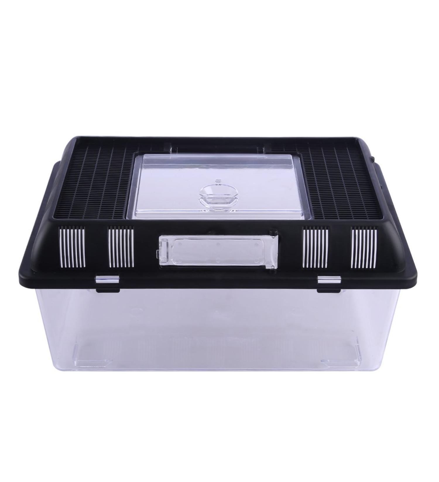 Breeding Box Petforu Crawler Jar Small Reptile Feeding Box Portable Plastic - Rectangle S - Buy Online on GoSupps.com