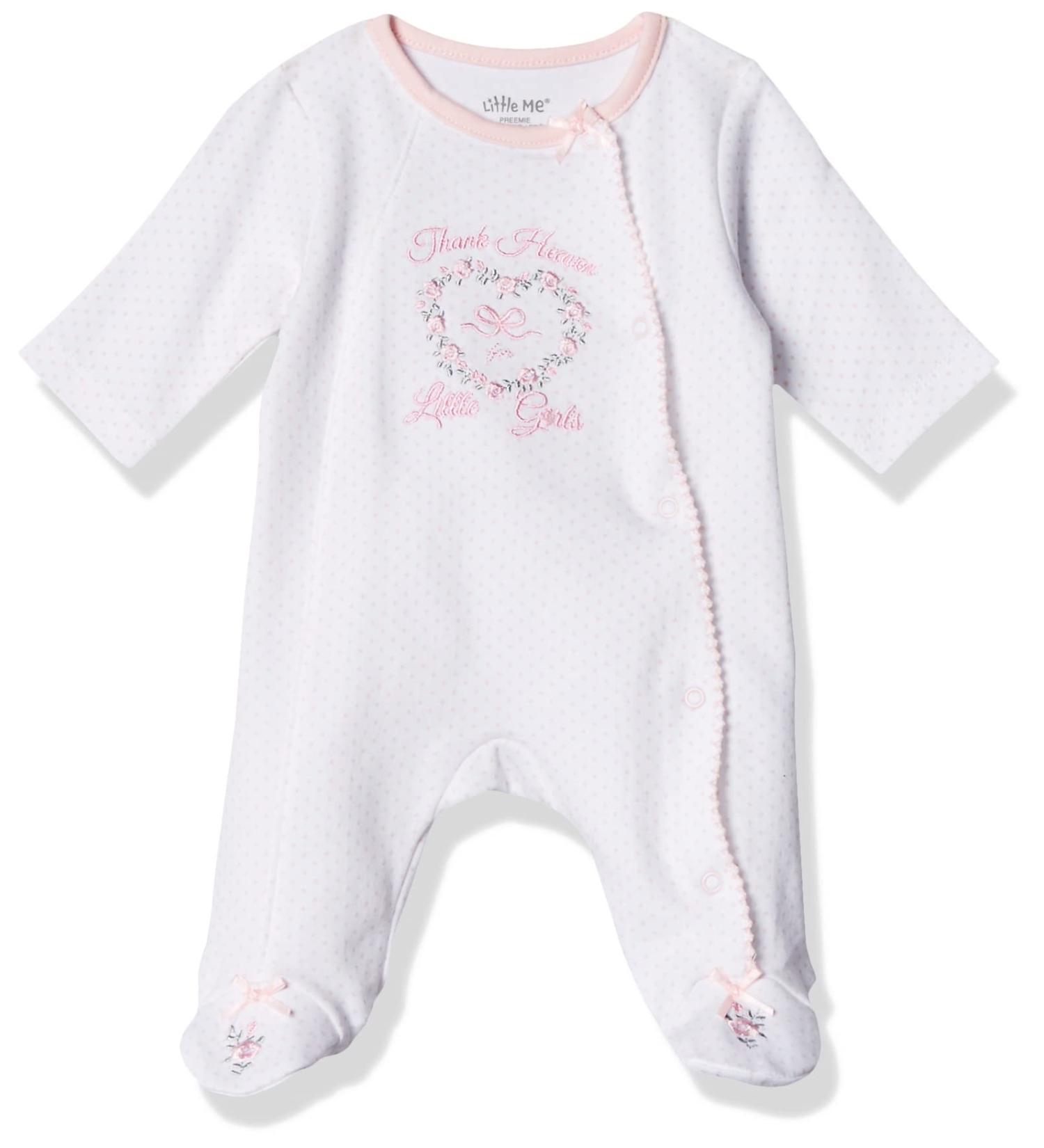 Little Me Baby Girls' Side Snap Footie - 3 Months - Pink Print - Buy Online on GoSupps.com