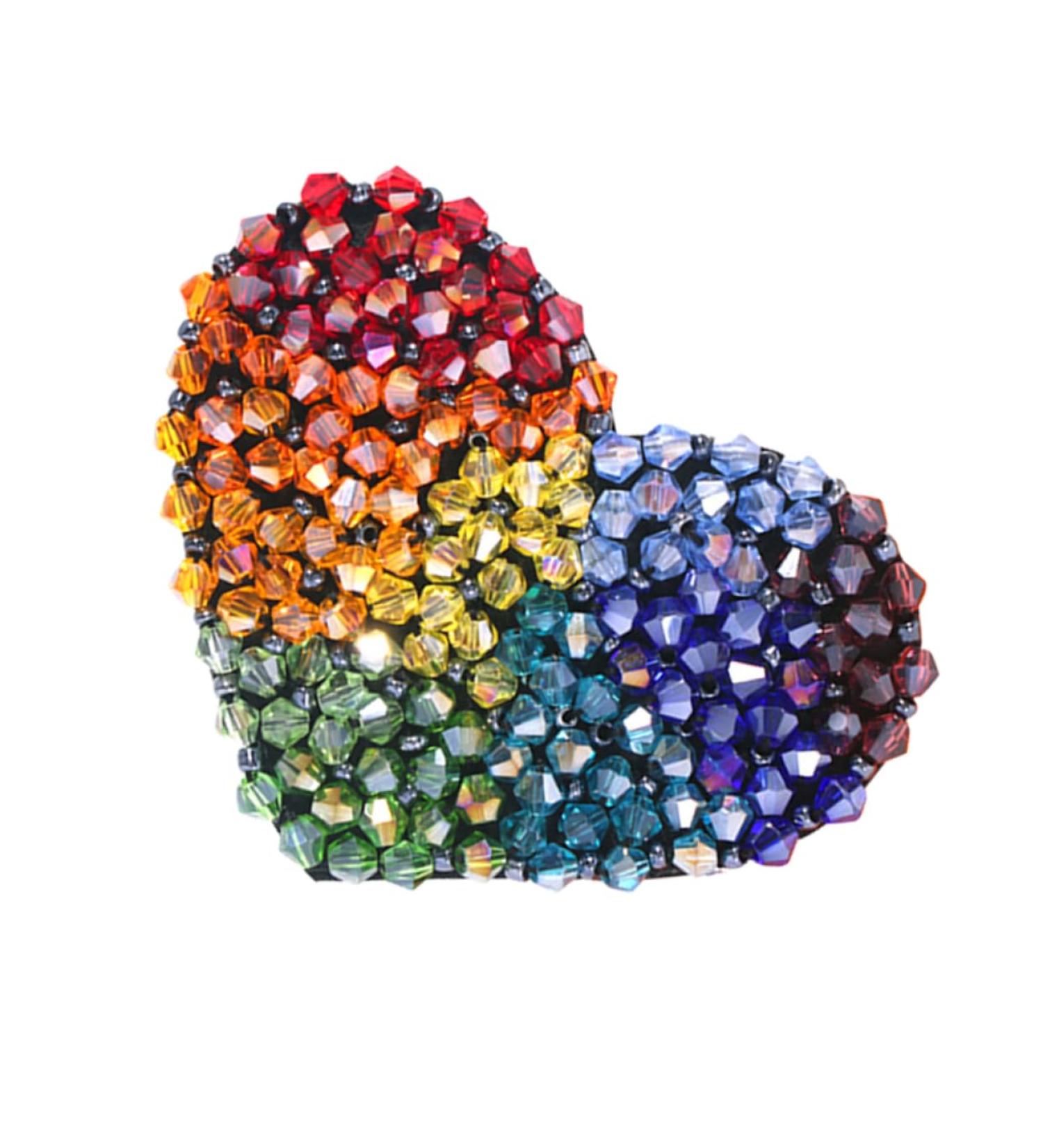 FRCOLOR Colorful Beads Barrettes Hair Barrettes Hair Clip Hair Pin Colorful Heart Clip Alloy Snap Clip Heart-shaped - Buy Online on GoSupps.com