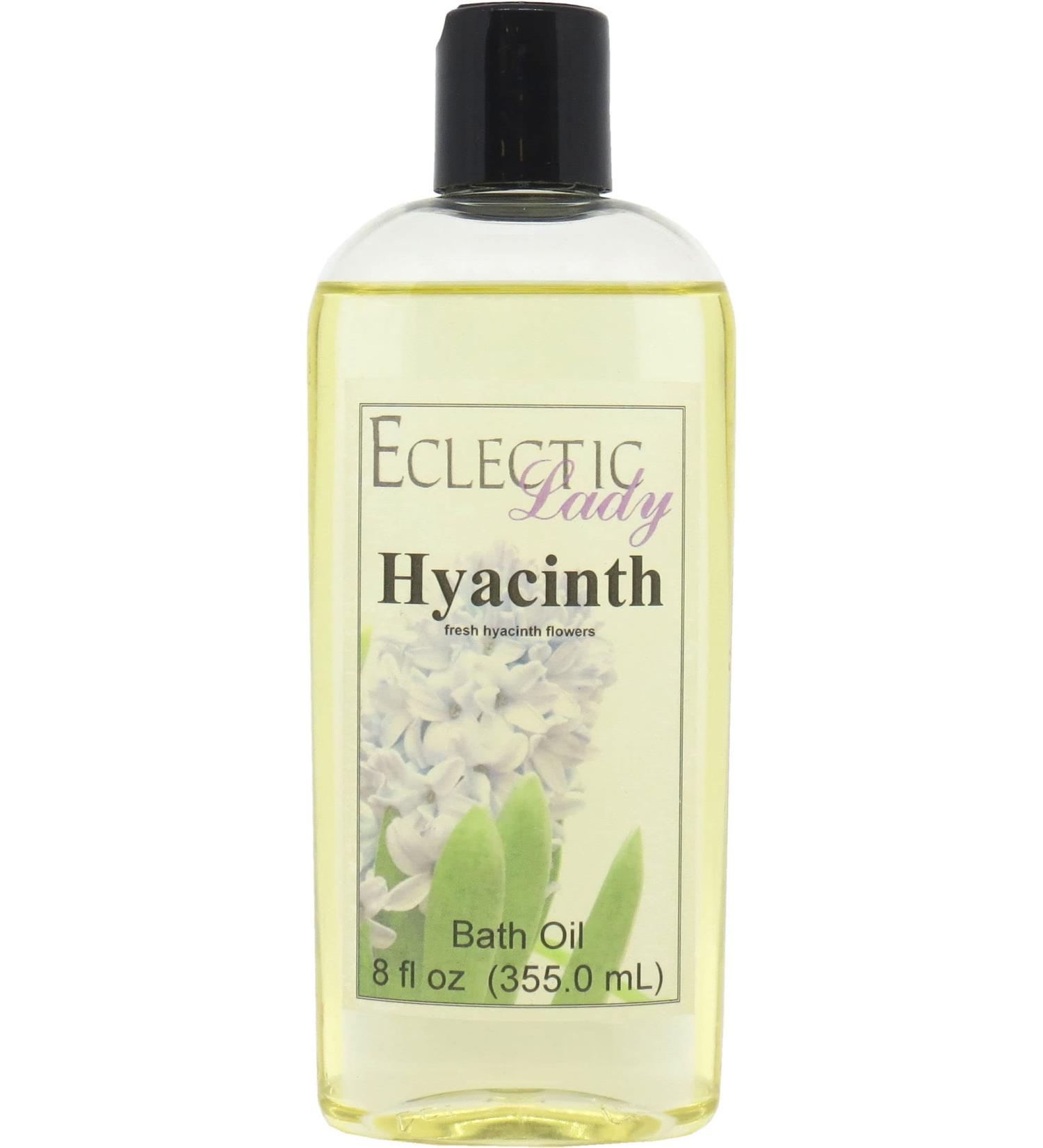 Hyacinth Bath Oil by Eclectic Lady - Scented Relaxing & Moisturizing Bath Oil for Dry Sensitive Skin - Nourishing Body Oil (8 oz) - International Shipping Available - Buy Online on GoSupps.com